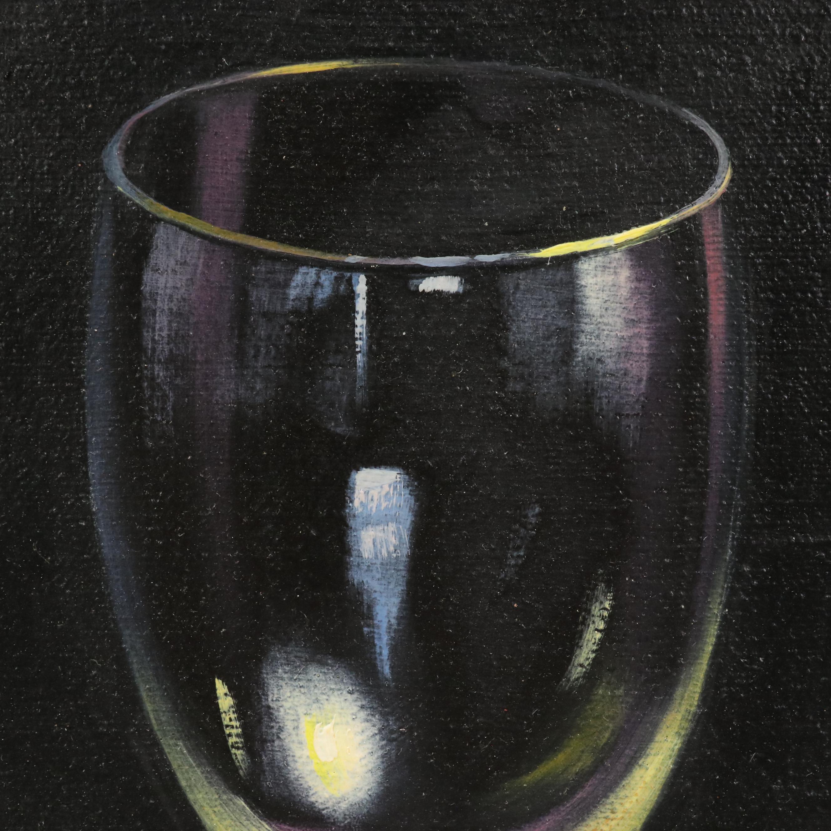 Dahlhart Windberg Oil Painting "Wine Glass Still Life," Late 20th C.