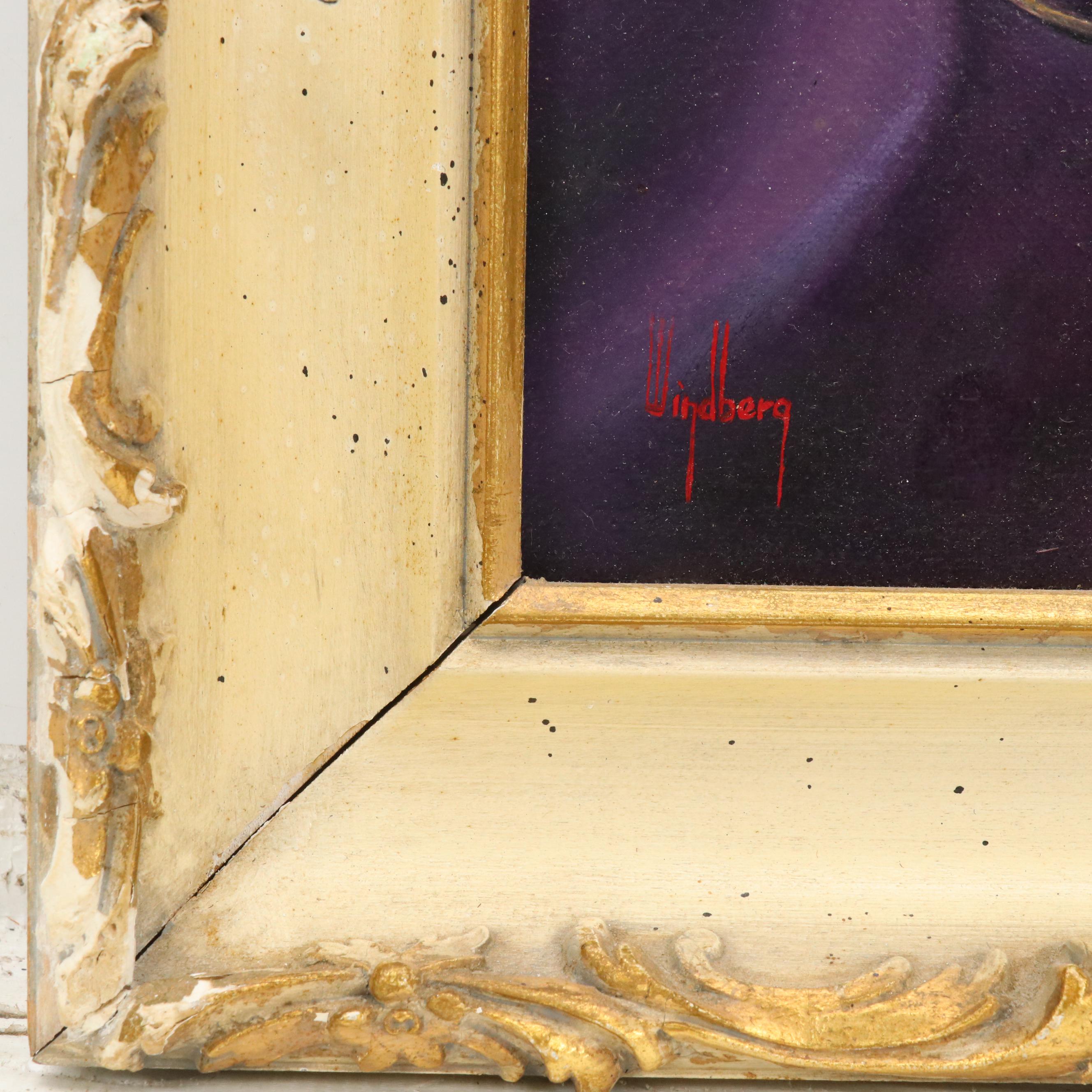 Dahlhart Windberg Oil Painting "Wine Glass Still Life," Late 20th C.