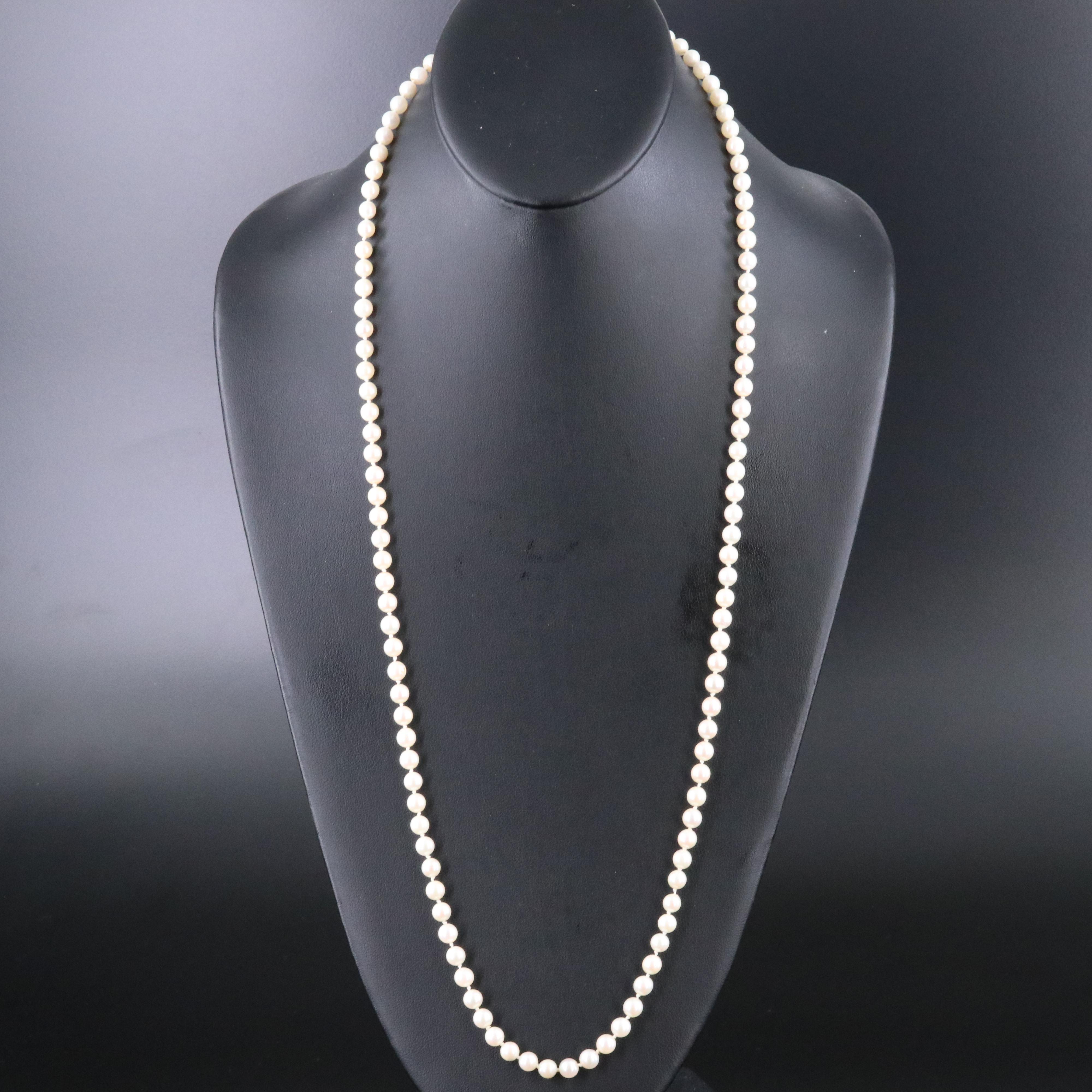 Pearl Necklace with 14K Clasp