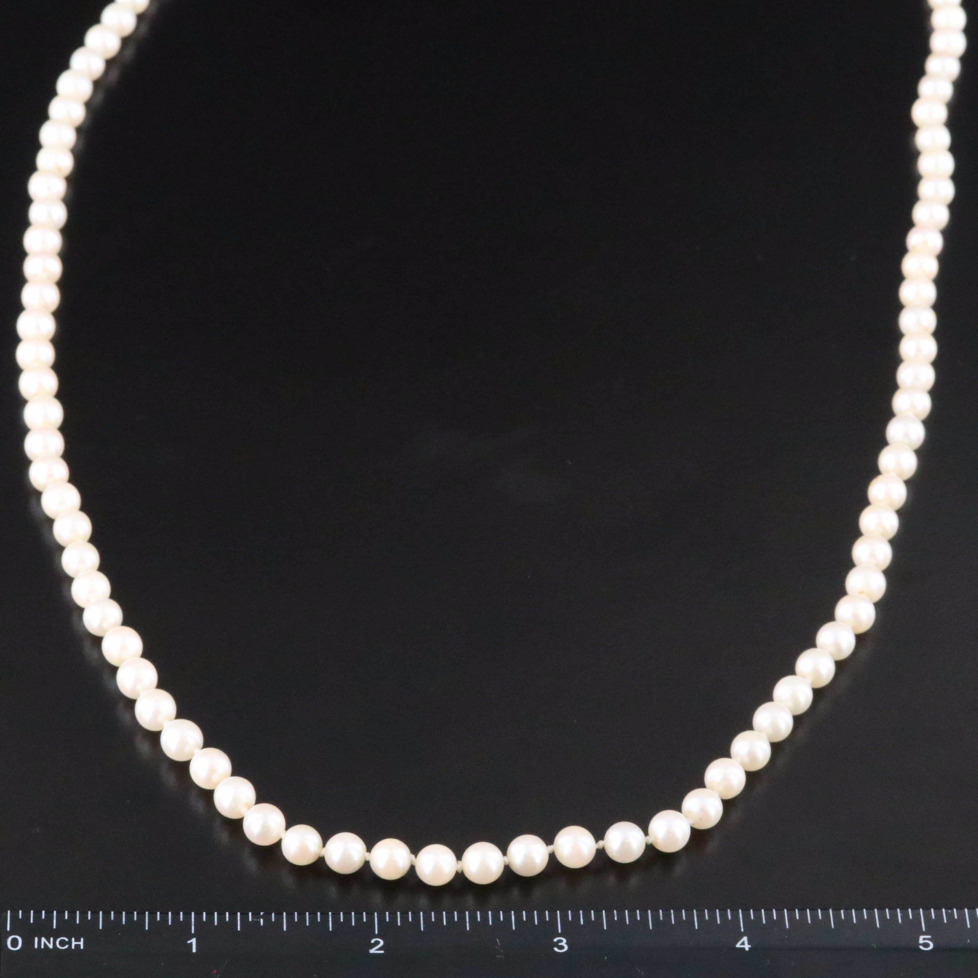 Pearl Necklace with 14K Clasp