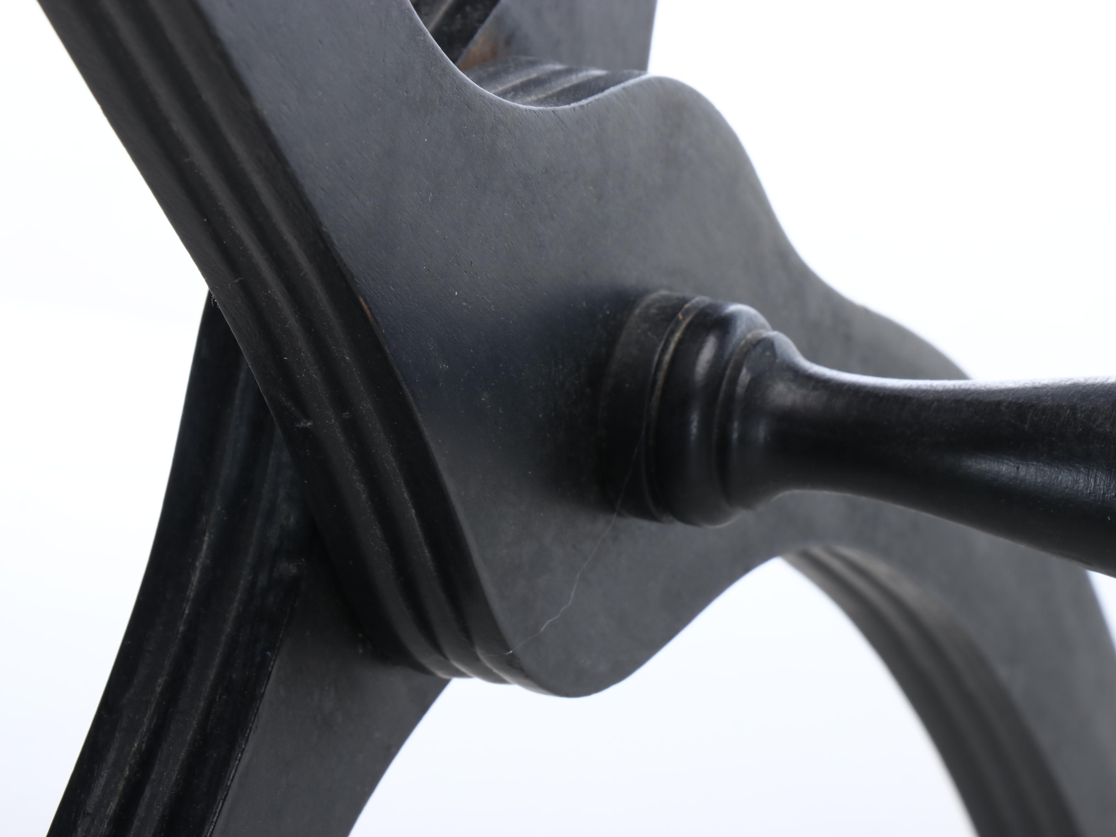 Regency Style Ebonized Wood Luggage Stand, Mid to Late 20th Century