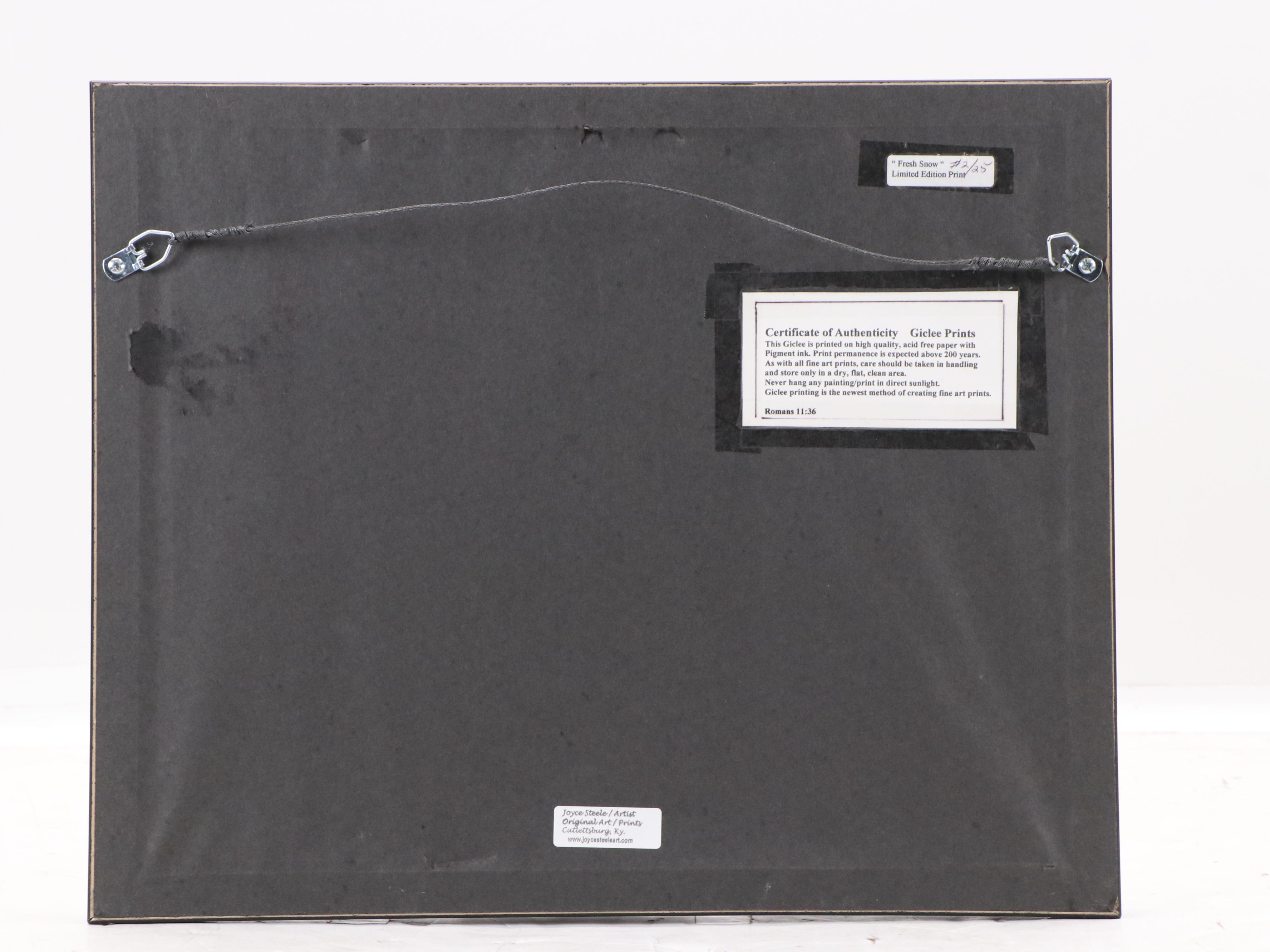 Joyce Steele Winter Landscape Giclée "Fresh Snow"