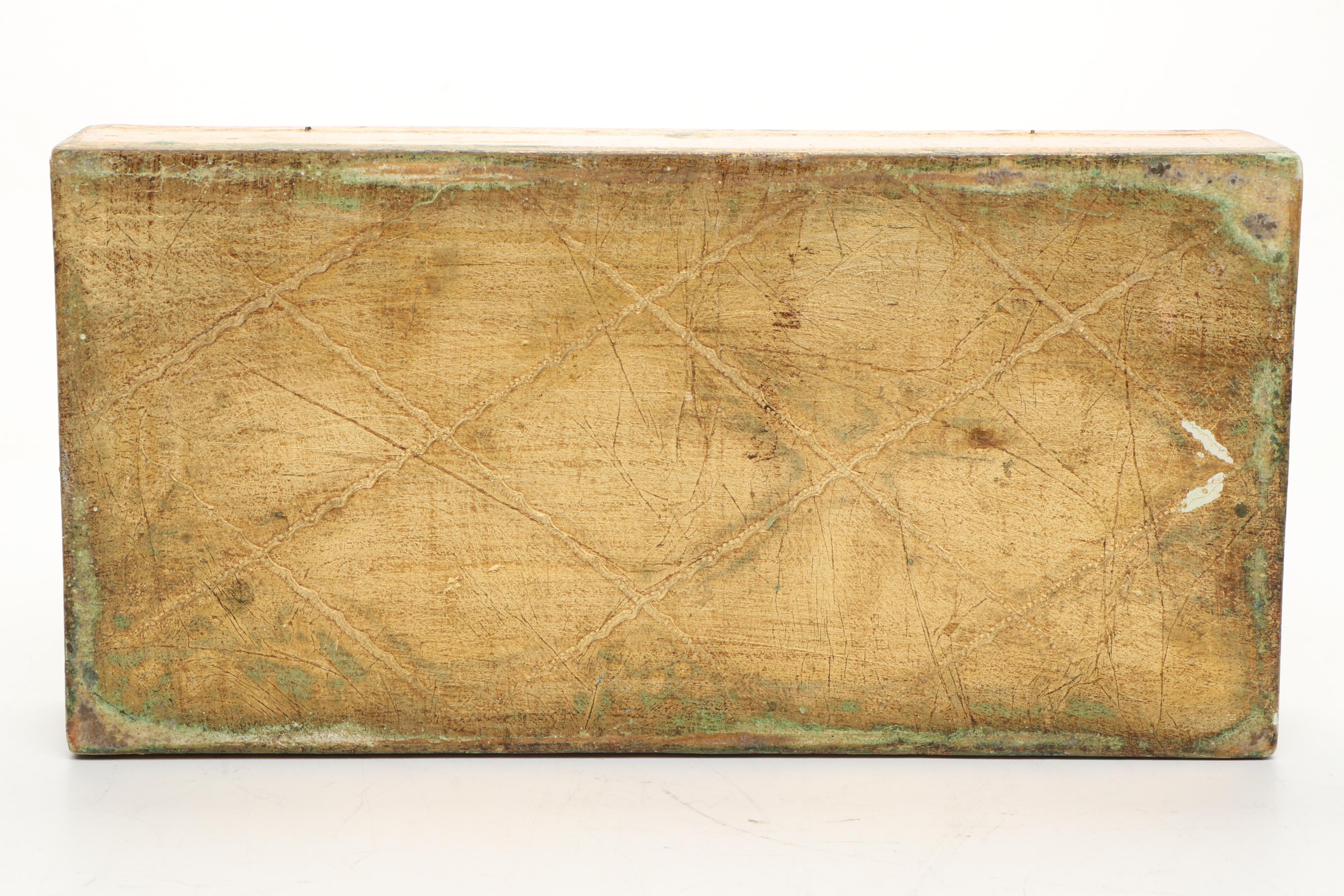 Giltwood Tissue Box Covers with Painted Wooden Box