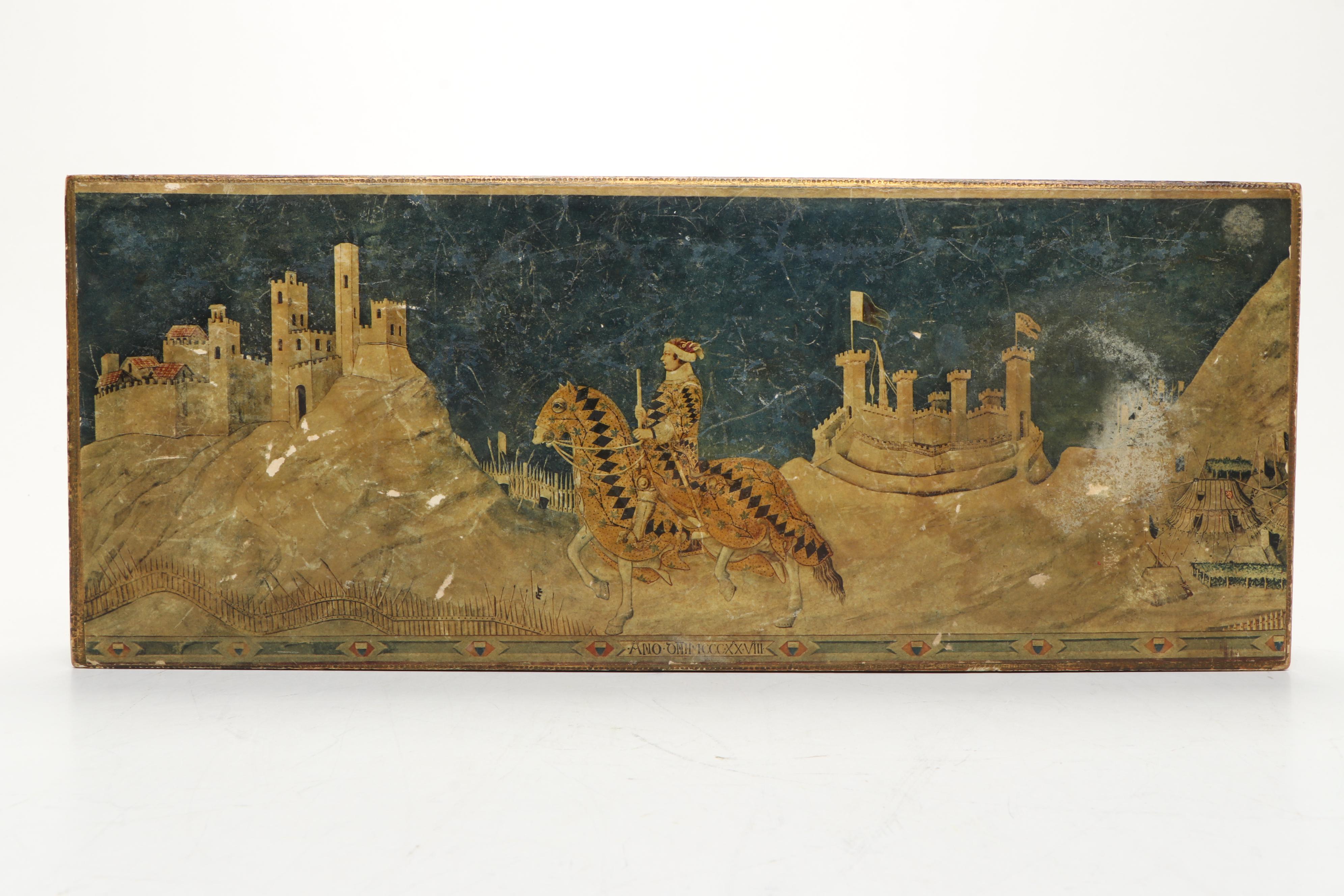 Giltwood Tissue Box Covers with Painted Wooden Box