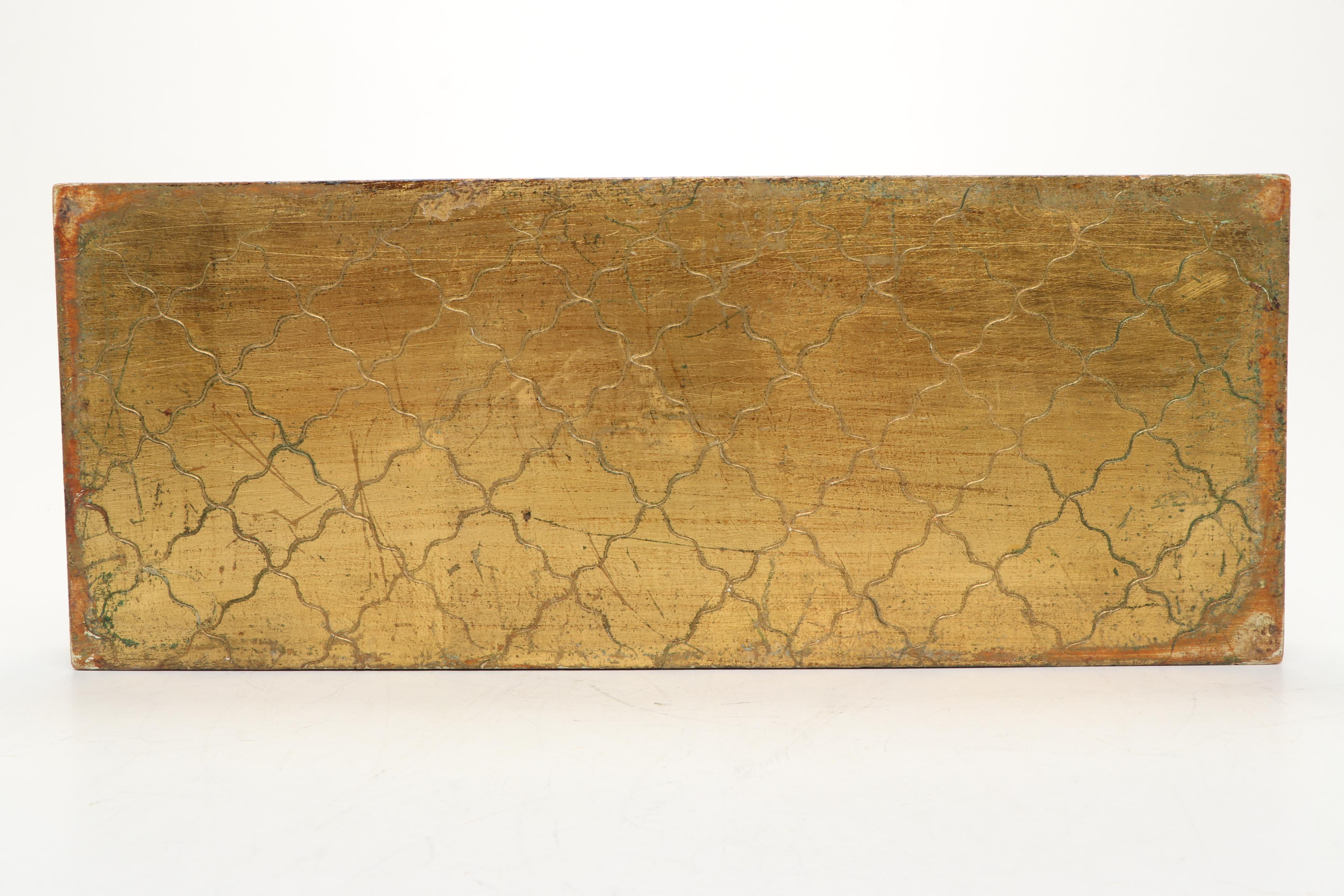 Giltwood Tissue Box Covers with Painted Wooden Box