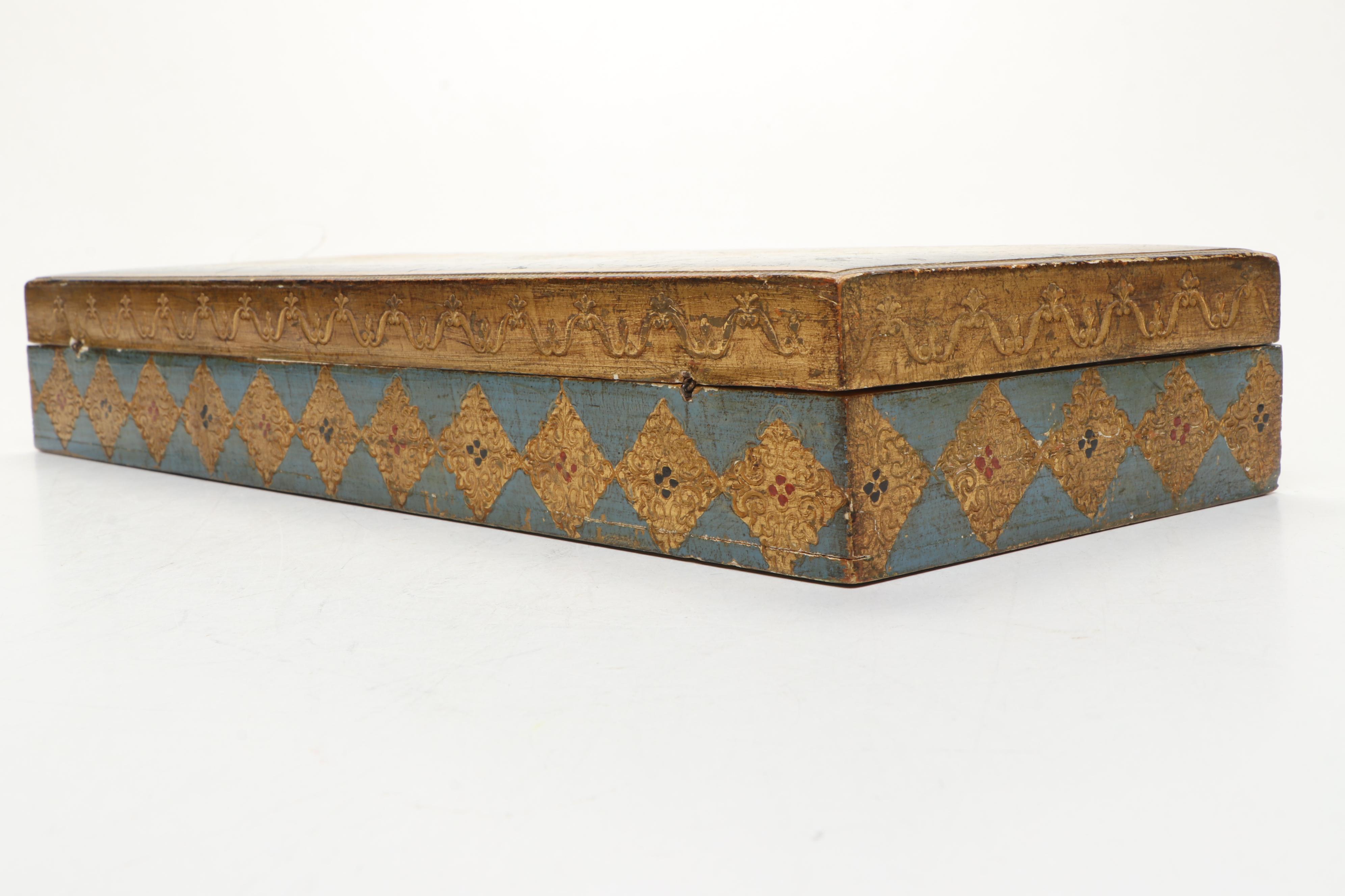 Giltwood Tissue Box Covers with Painted Wooden Box