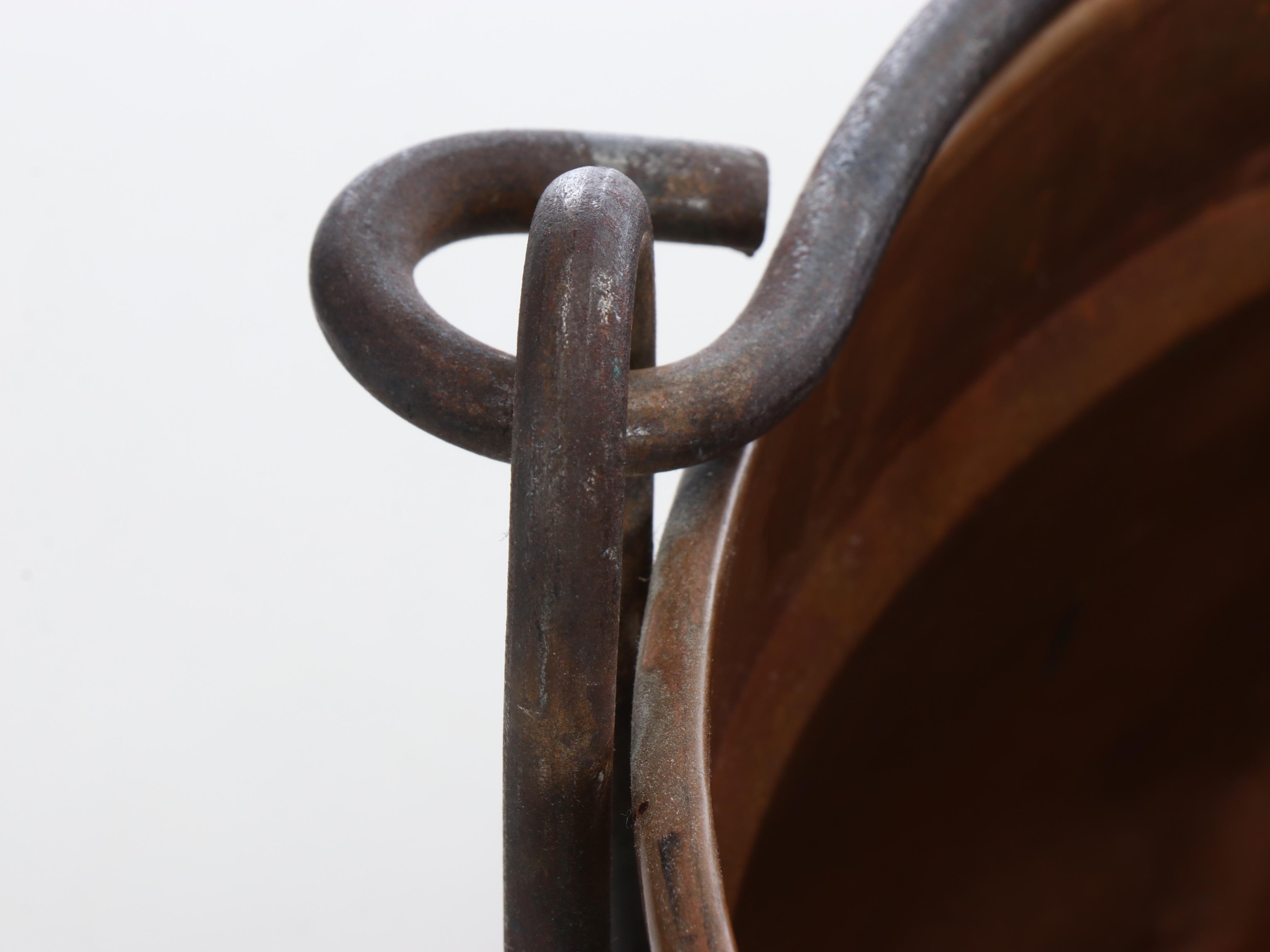 Copper and Cast Iron Handled Hearth Cauldron