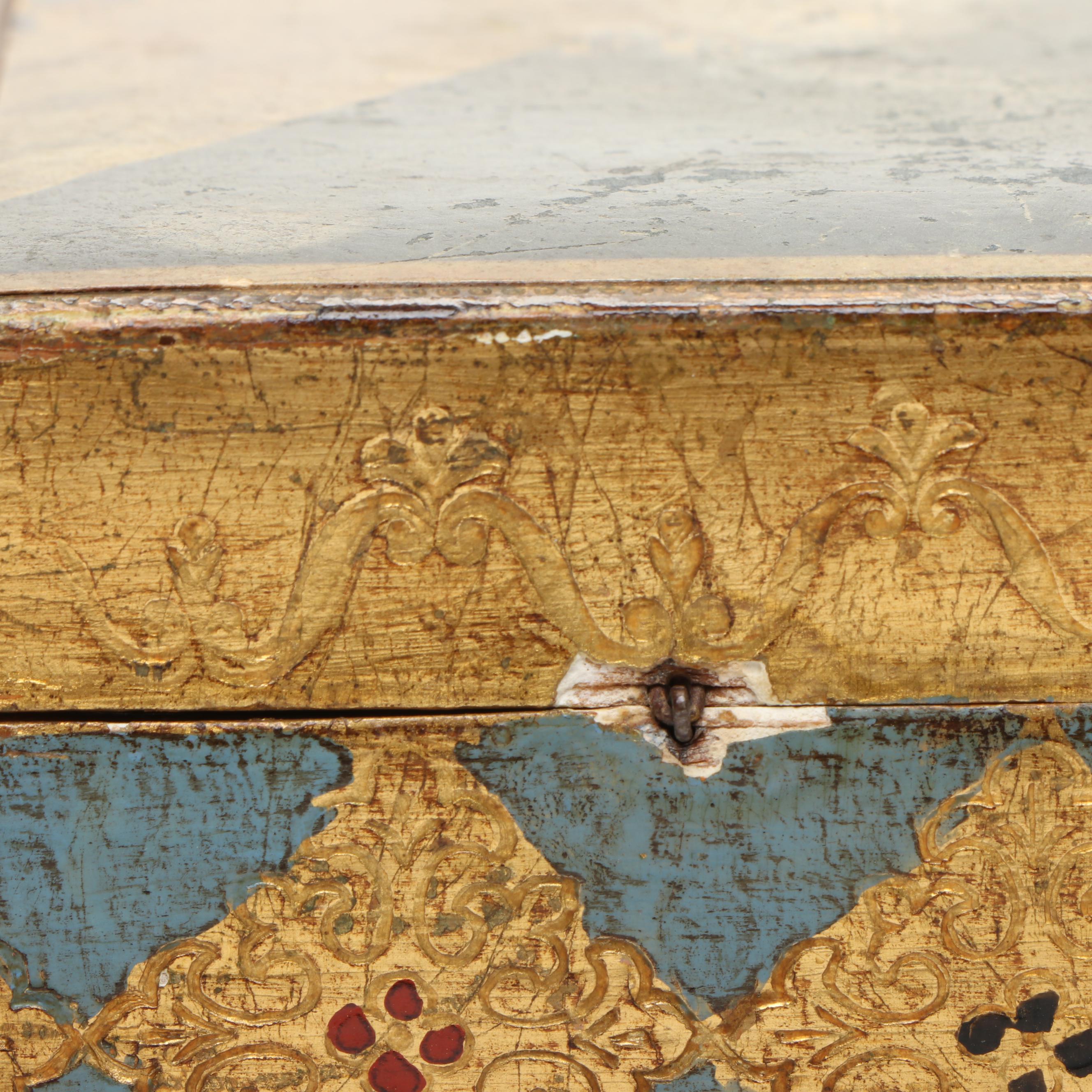 Giltwood Tissue Box Covers with Painted Wooden Box