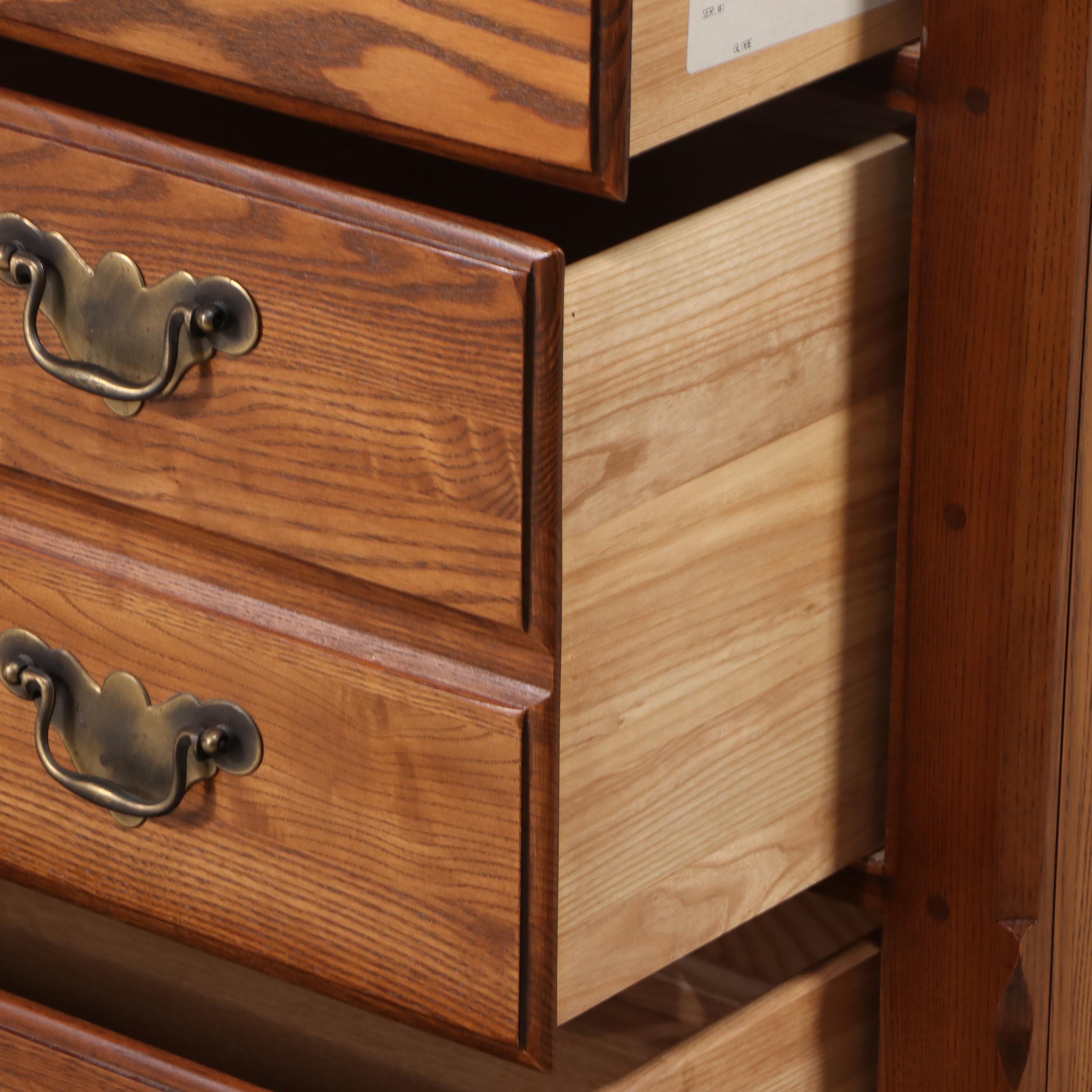 Durham Furniture Oak Triple Dresser