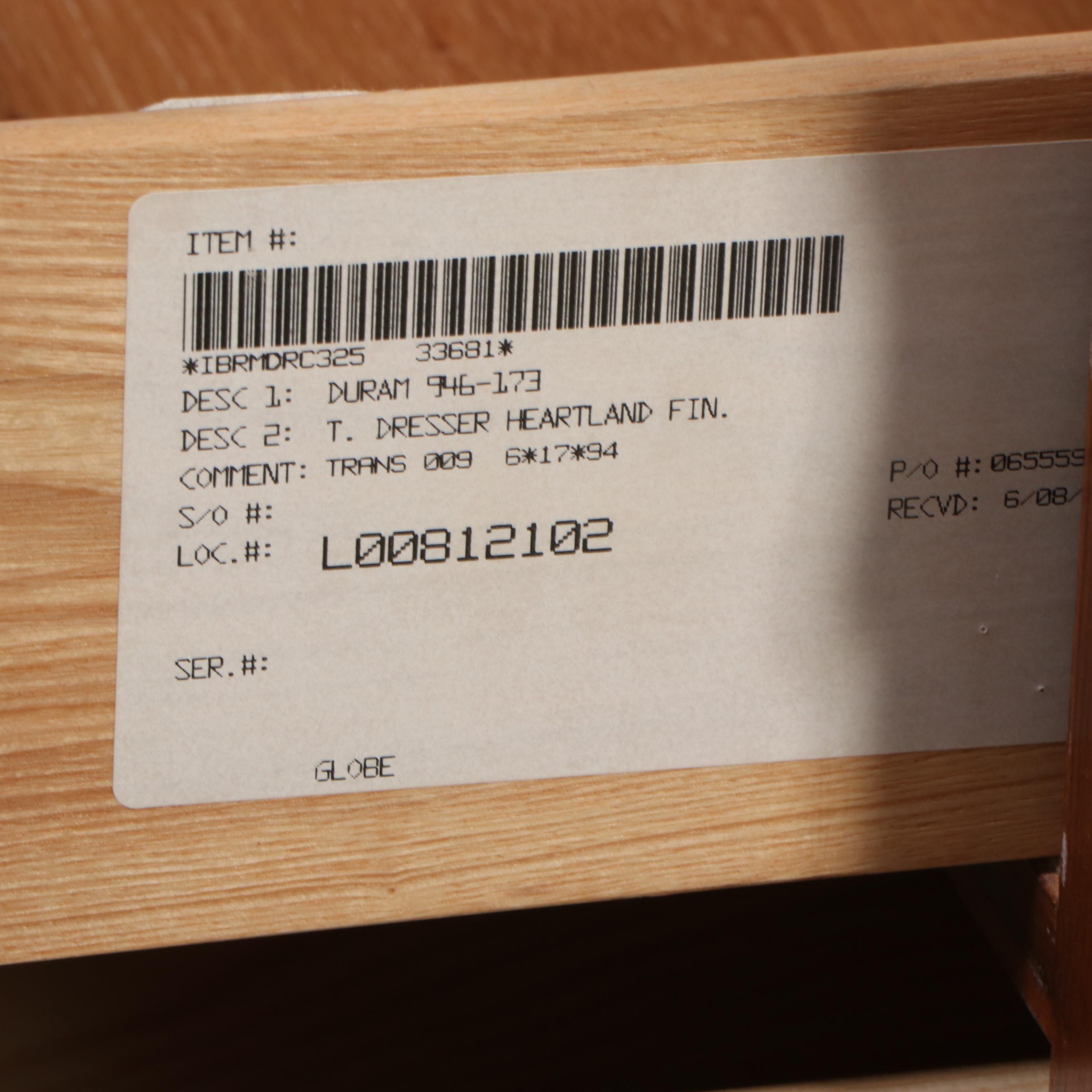 Durham Furniture Oak Triple Dresser