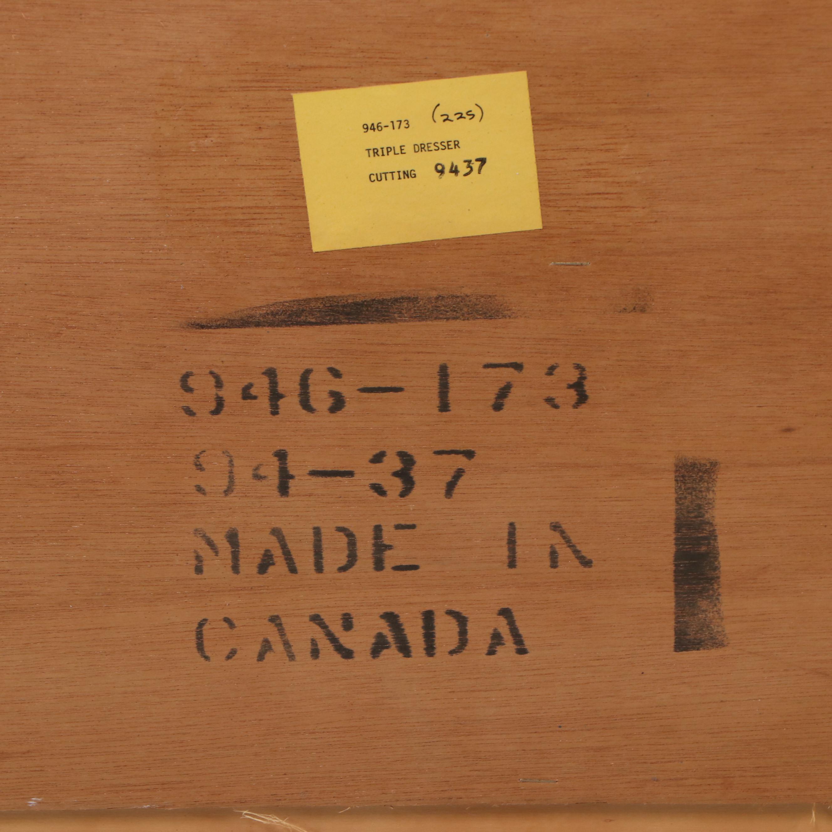 Durham Furniture Oak Triple Dresser