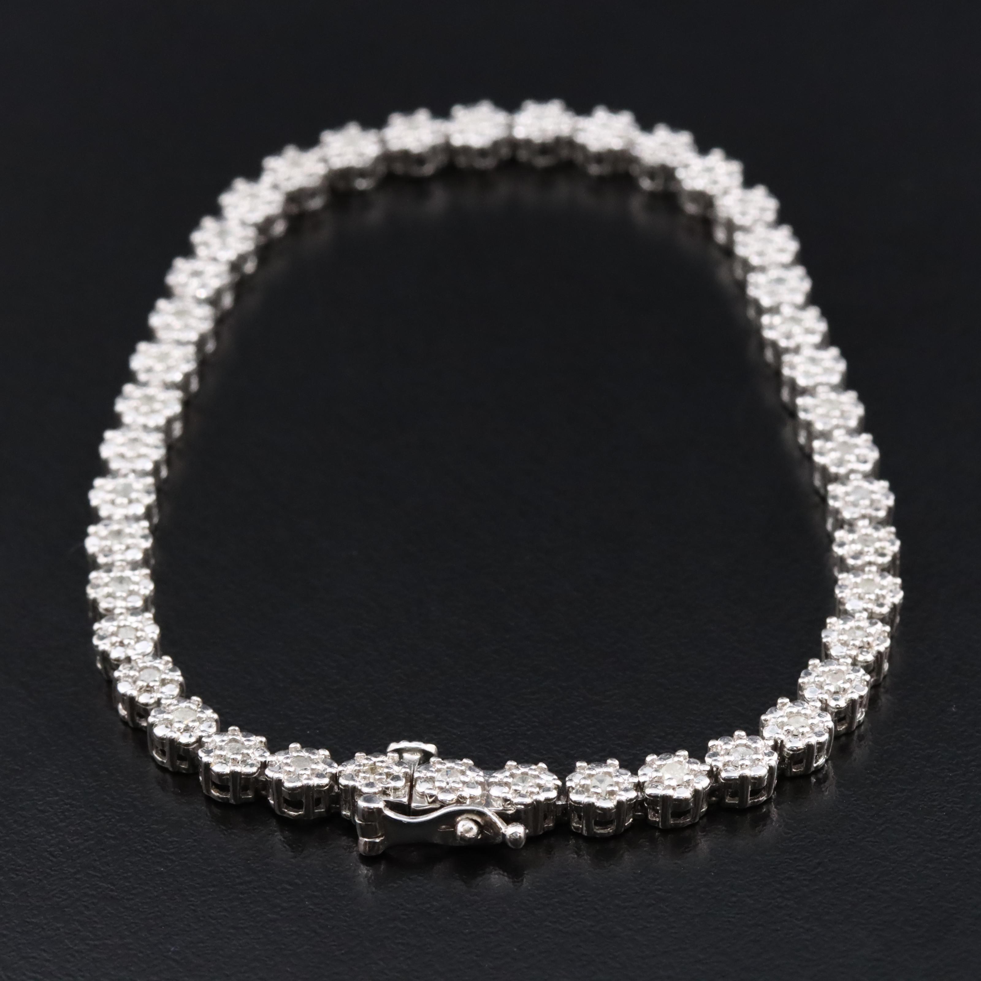 Sterling Diamond Bracelet