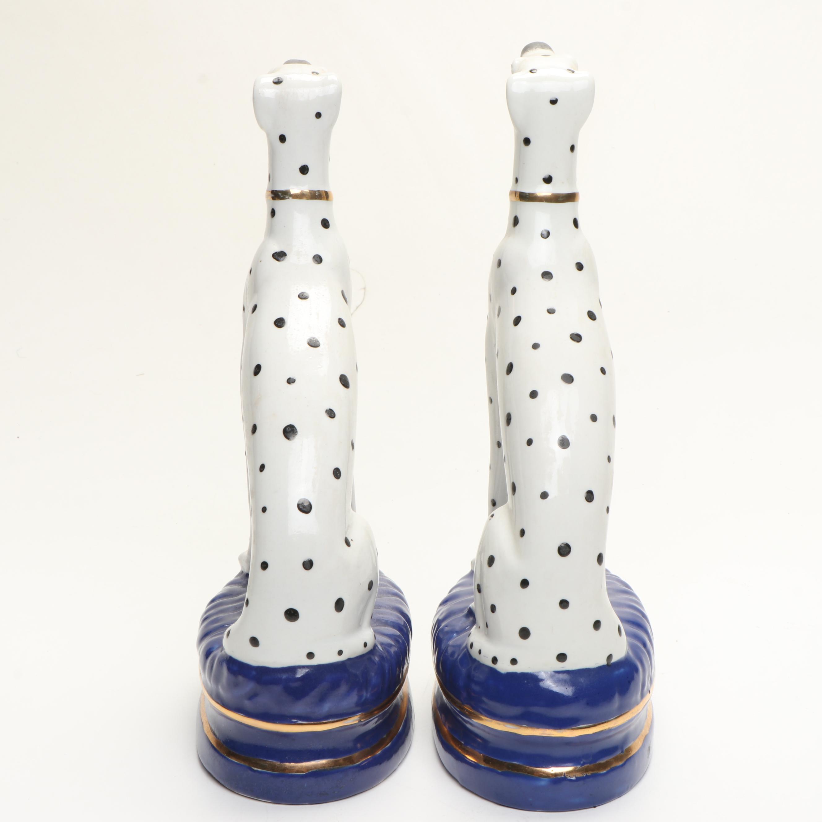 Maitland-Smith Hand-Painted Porcelain Dalmatians