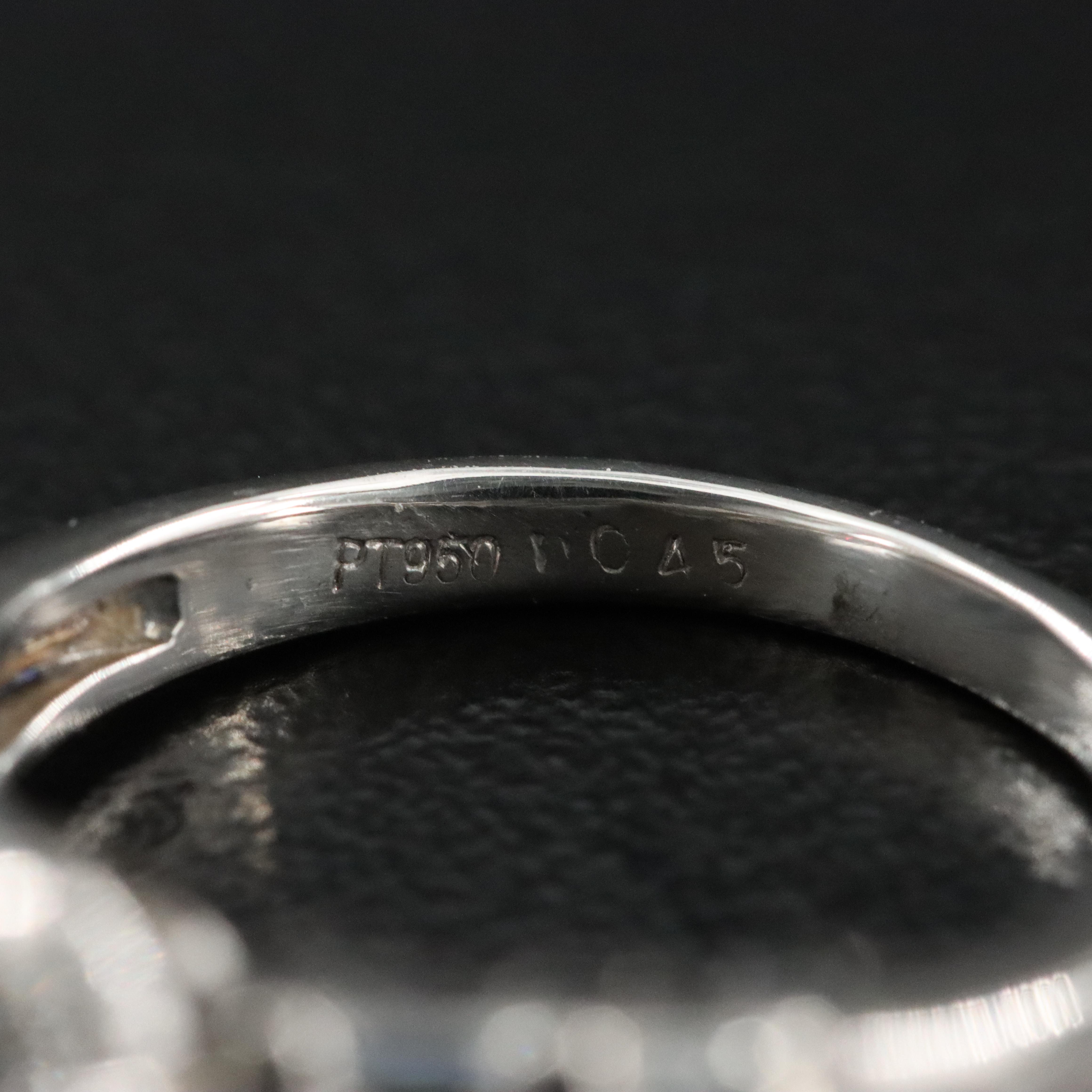 Platinum 1.43 CTW Diamond Ring with Lab Grown Center