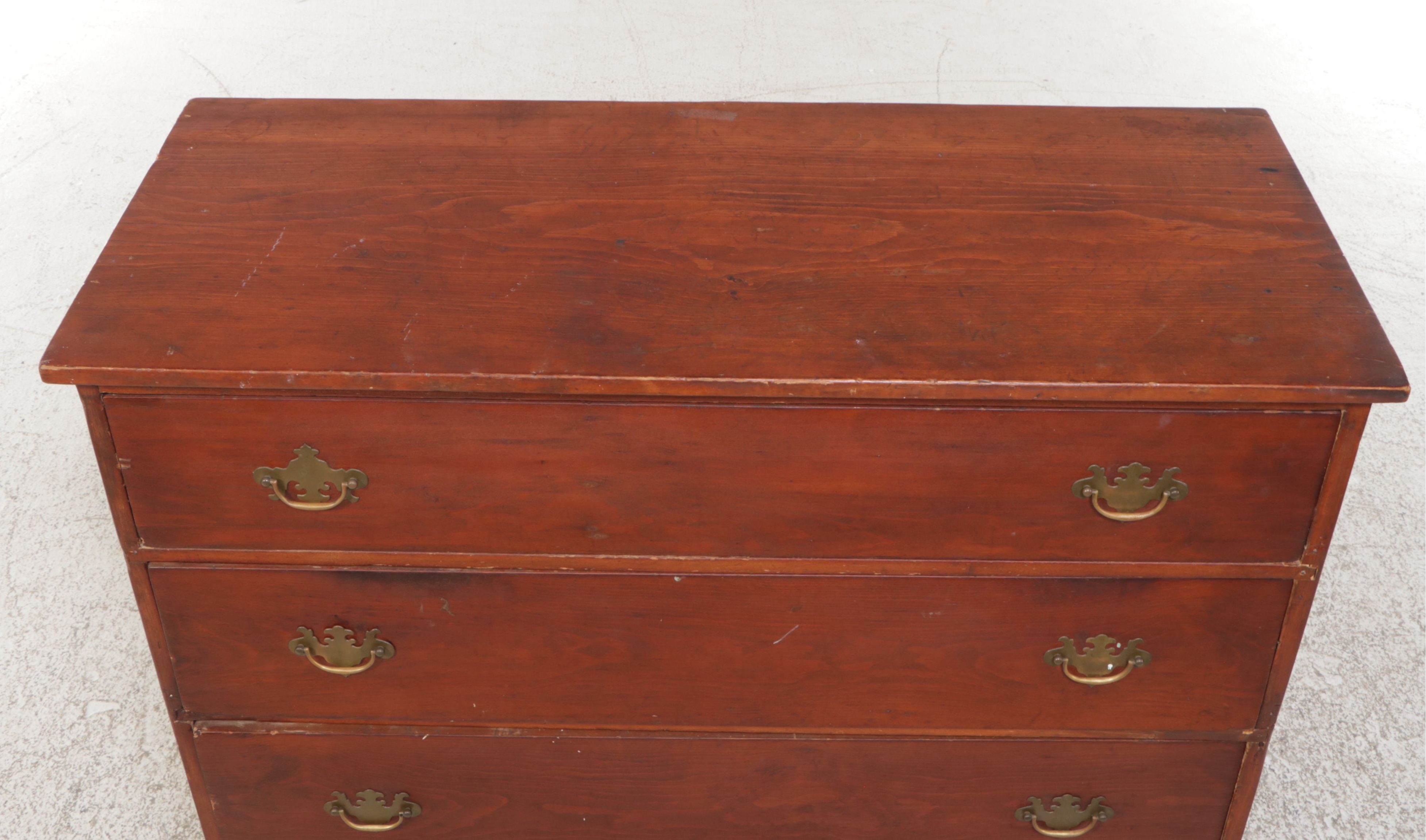Chippendale Style Pine Chest of Drawers, 19th Century