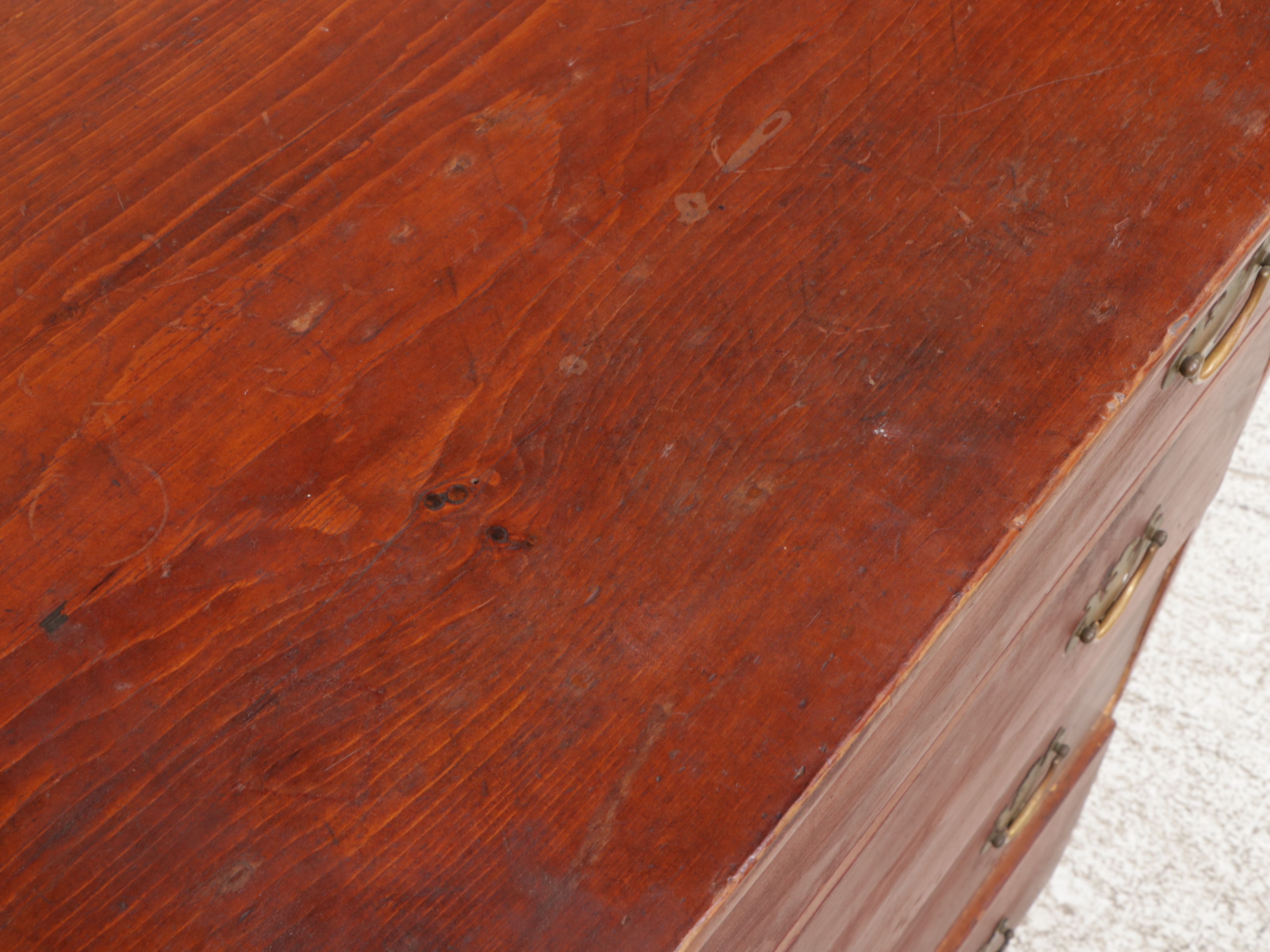 Chippendale Style Pine Chest of Drawers, 19th Century