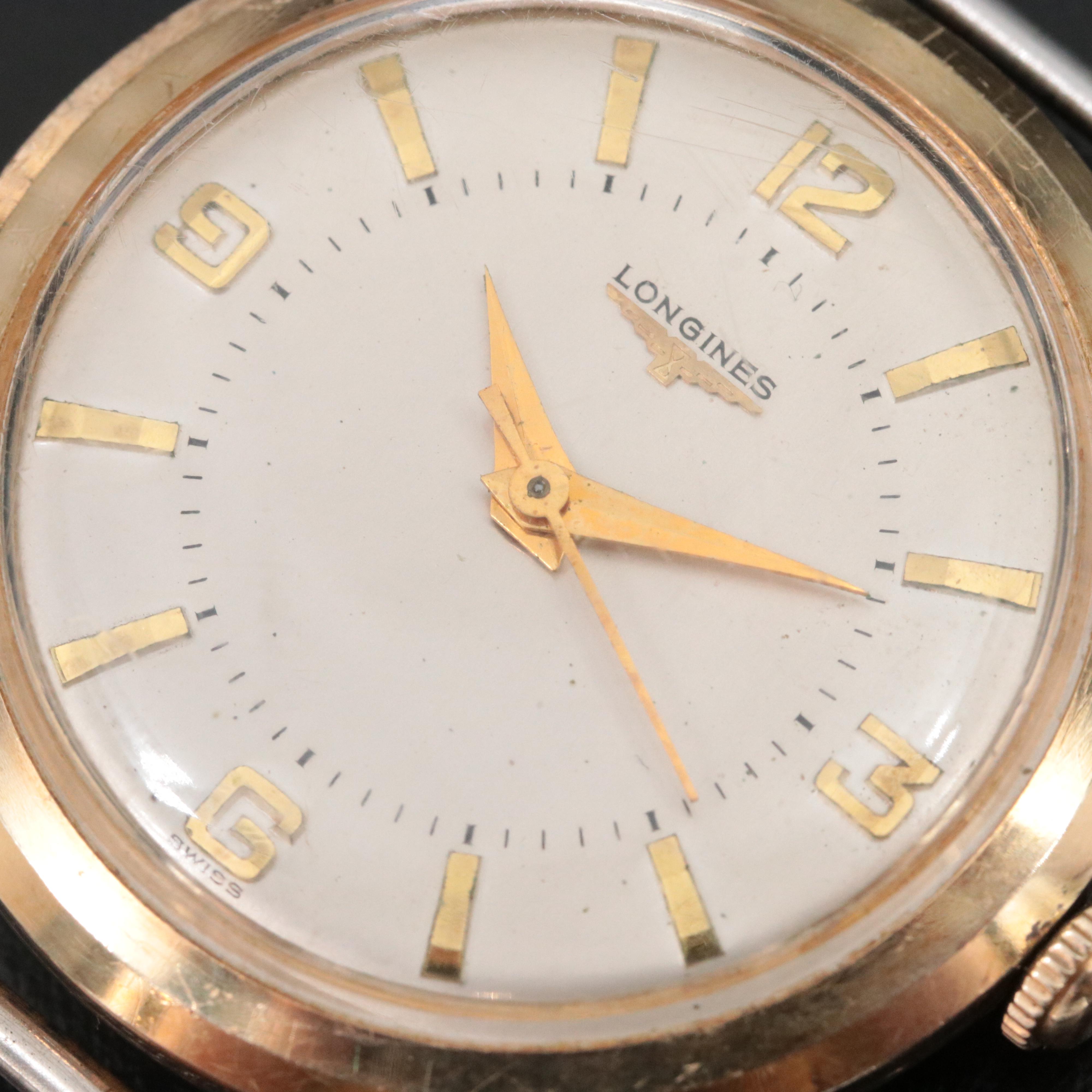 1954 Longines Gold Filled Stem Wind Watch