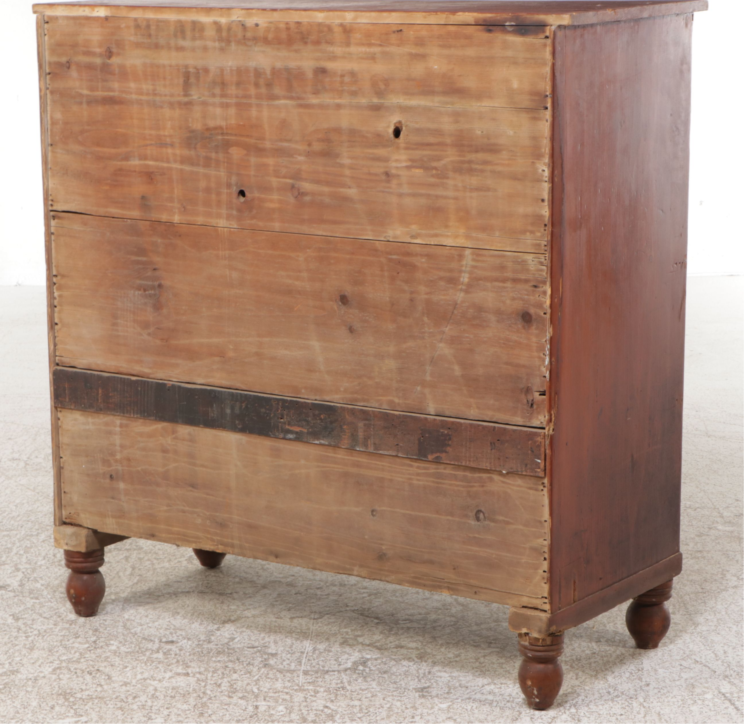 Chippendale Style Pine Chest of Drawers, 19th Century