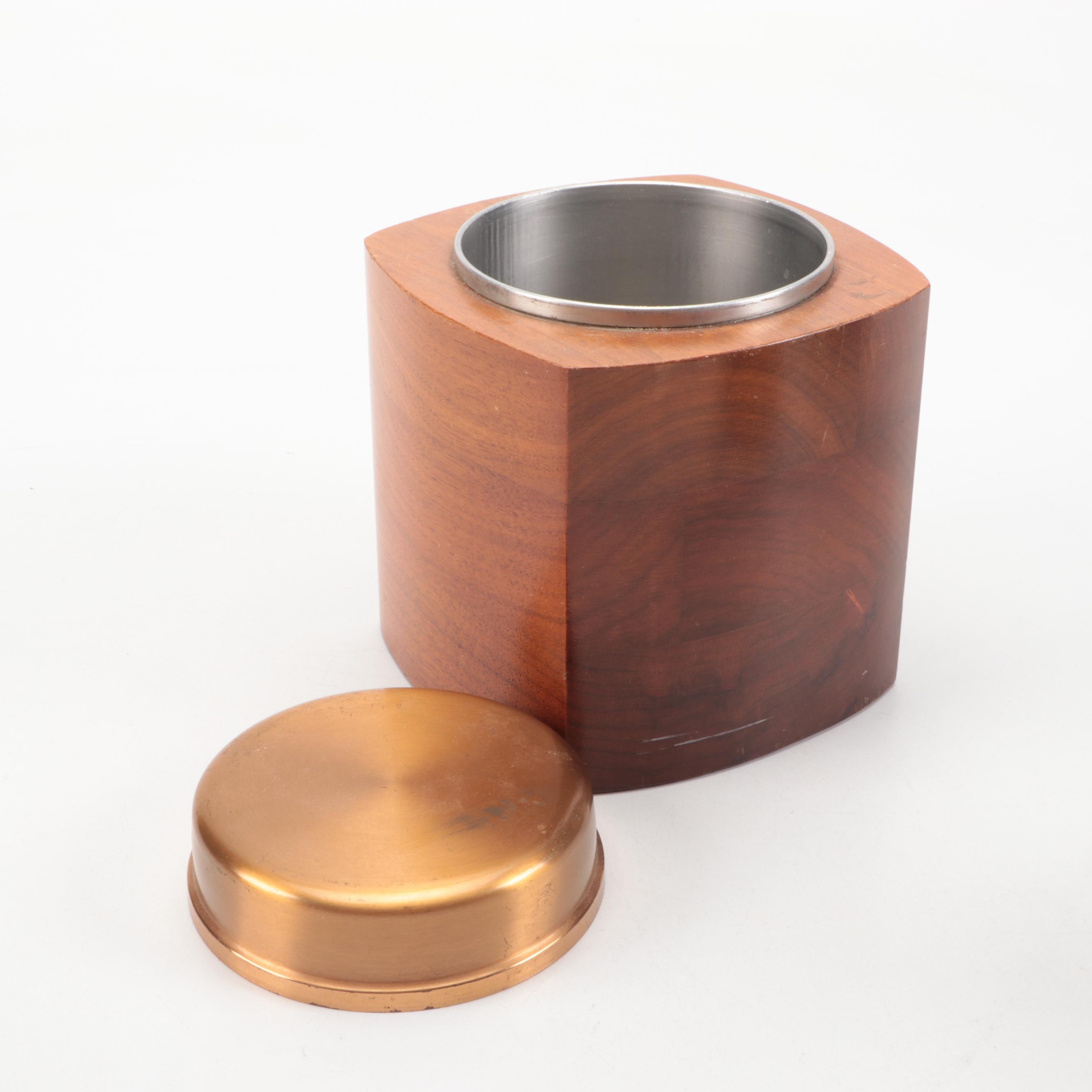 Carved Wood and Copper Humidors, Mid-20th Century