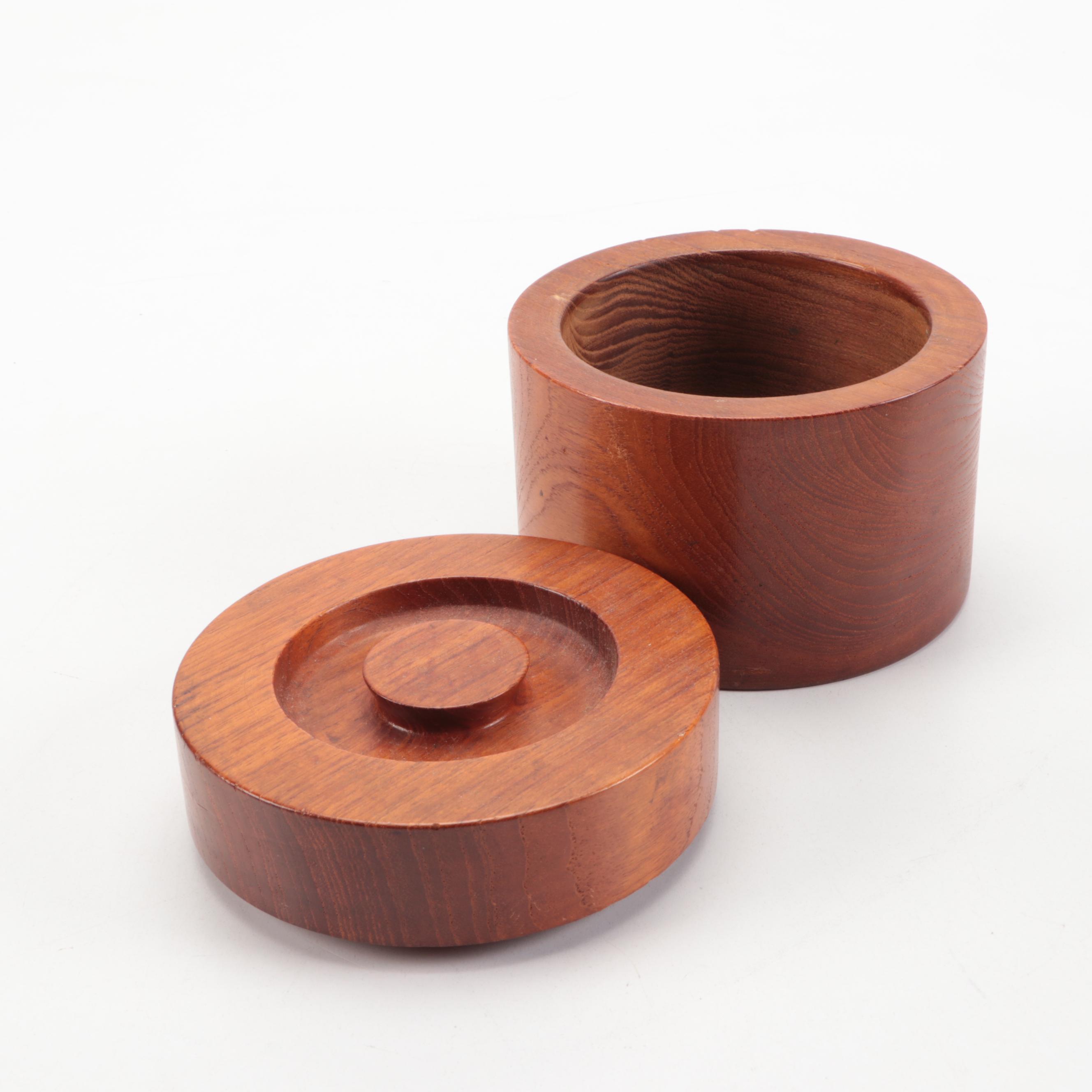 Carved Wood and Copper Humidors, Mid-20th Century