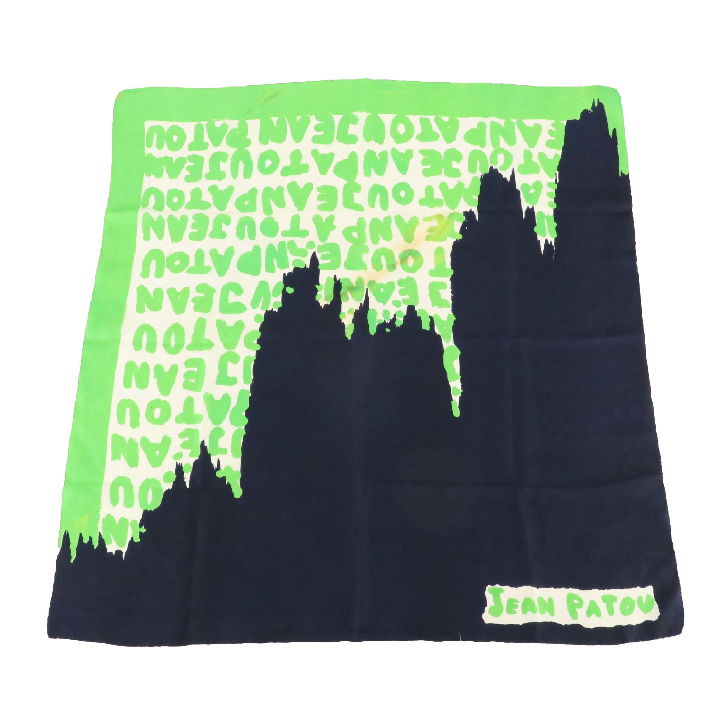 Jean Patou Printed Silk Scarf