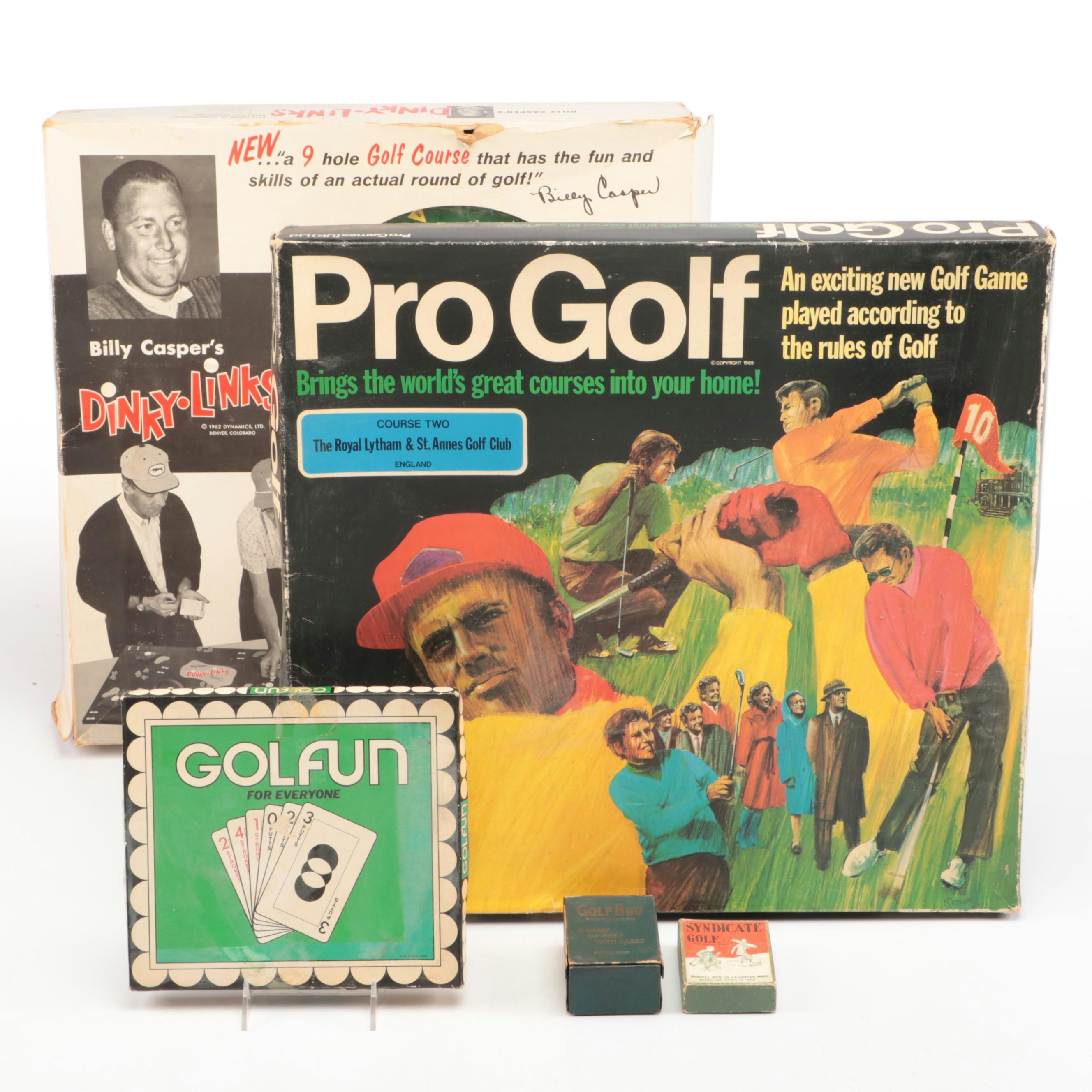 "Pro Golf", "Dinky-Links", "Golf Bug",  and More Golf Themed Board Games