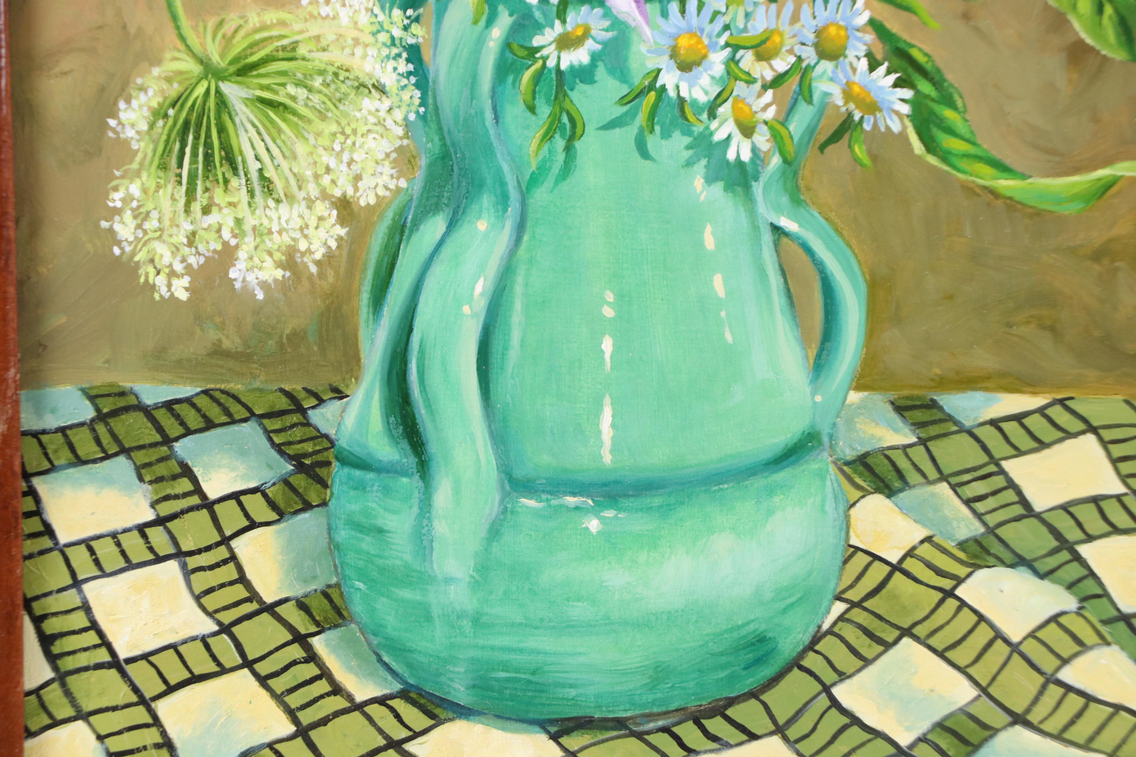 Lee Funderburg Painting "Still Life With Turquoise Vase," 1999