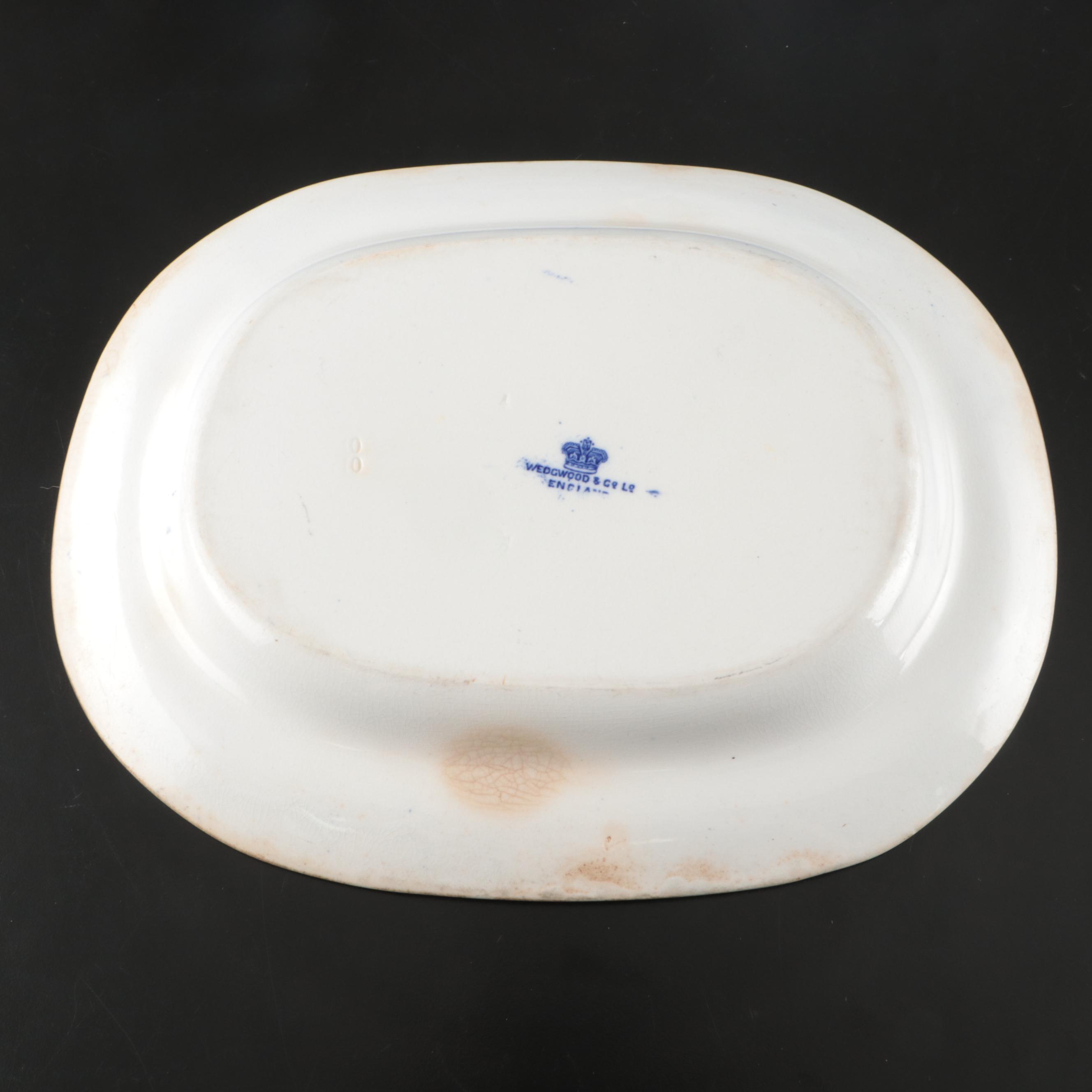 Wedgwood "Romantic England" and Other Blue and White Ceramic Dishes