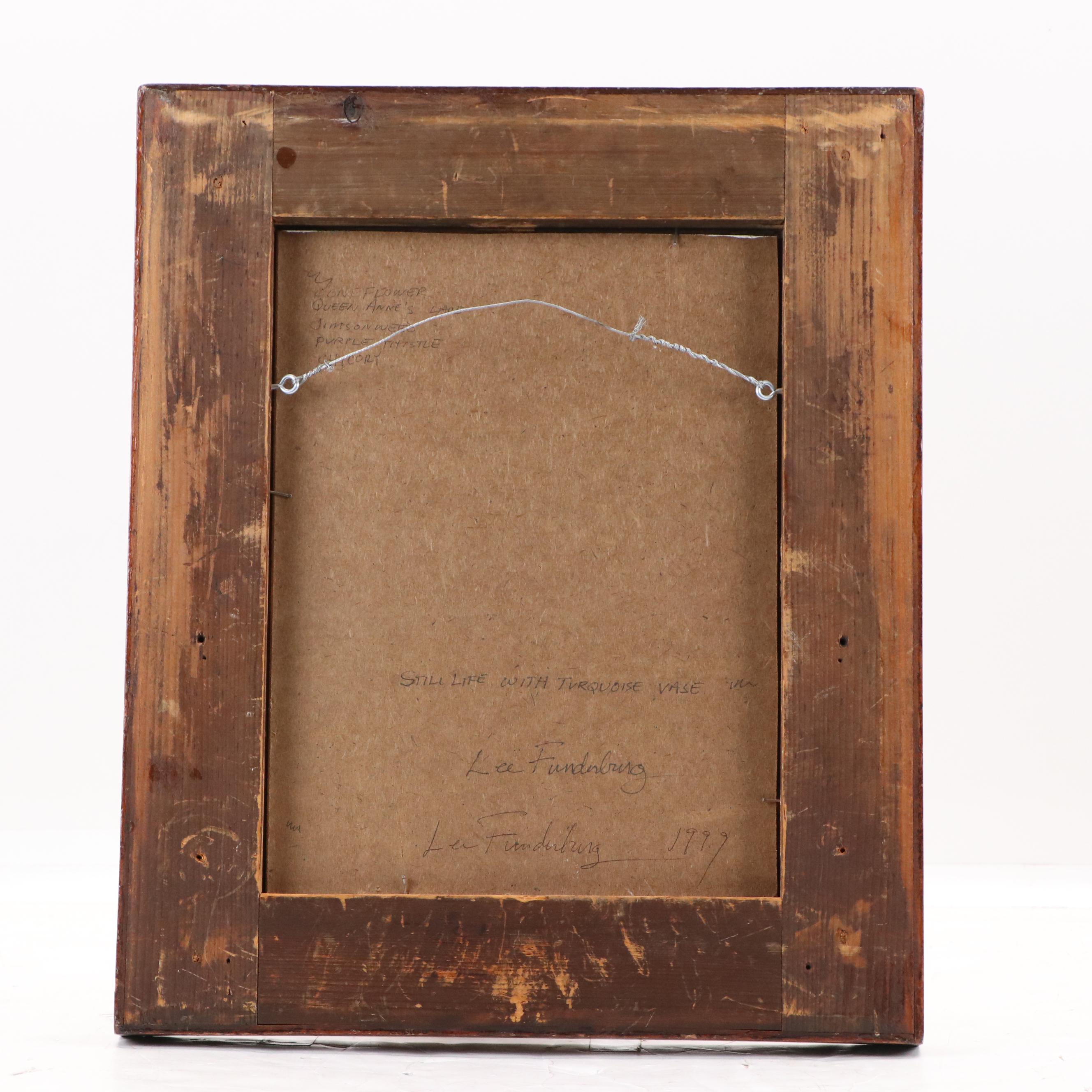 Lee Funderburg Painting "Still Life With Turquoise Vase," 1999