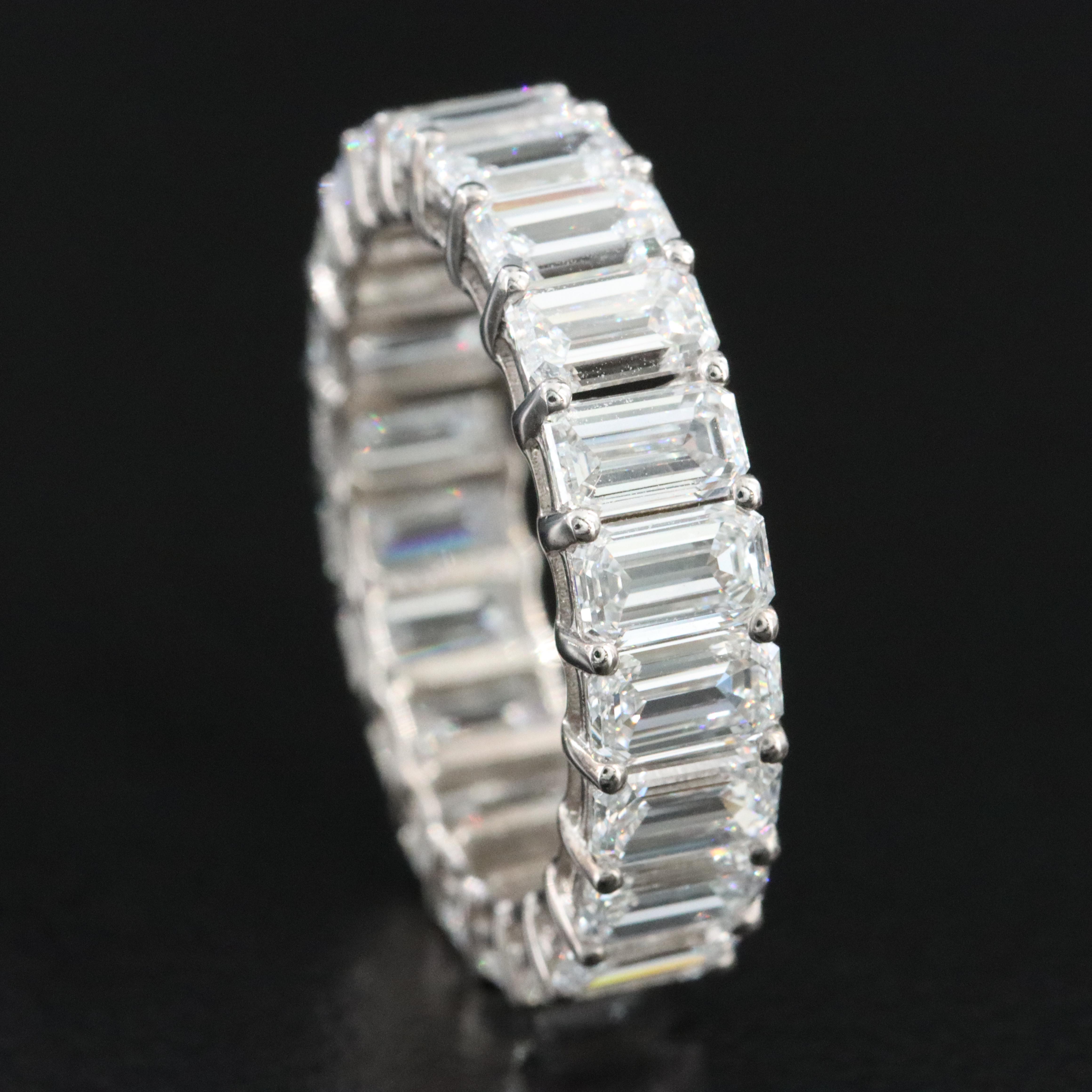 14K 7.27 CTW Lab Grown Diamond Eternity Band with IGI Report