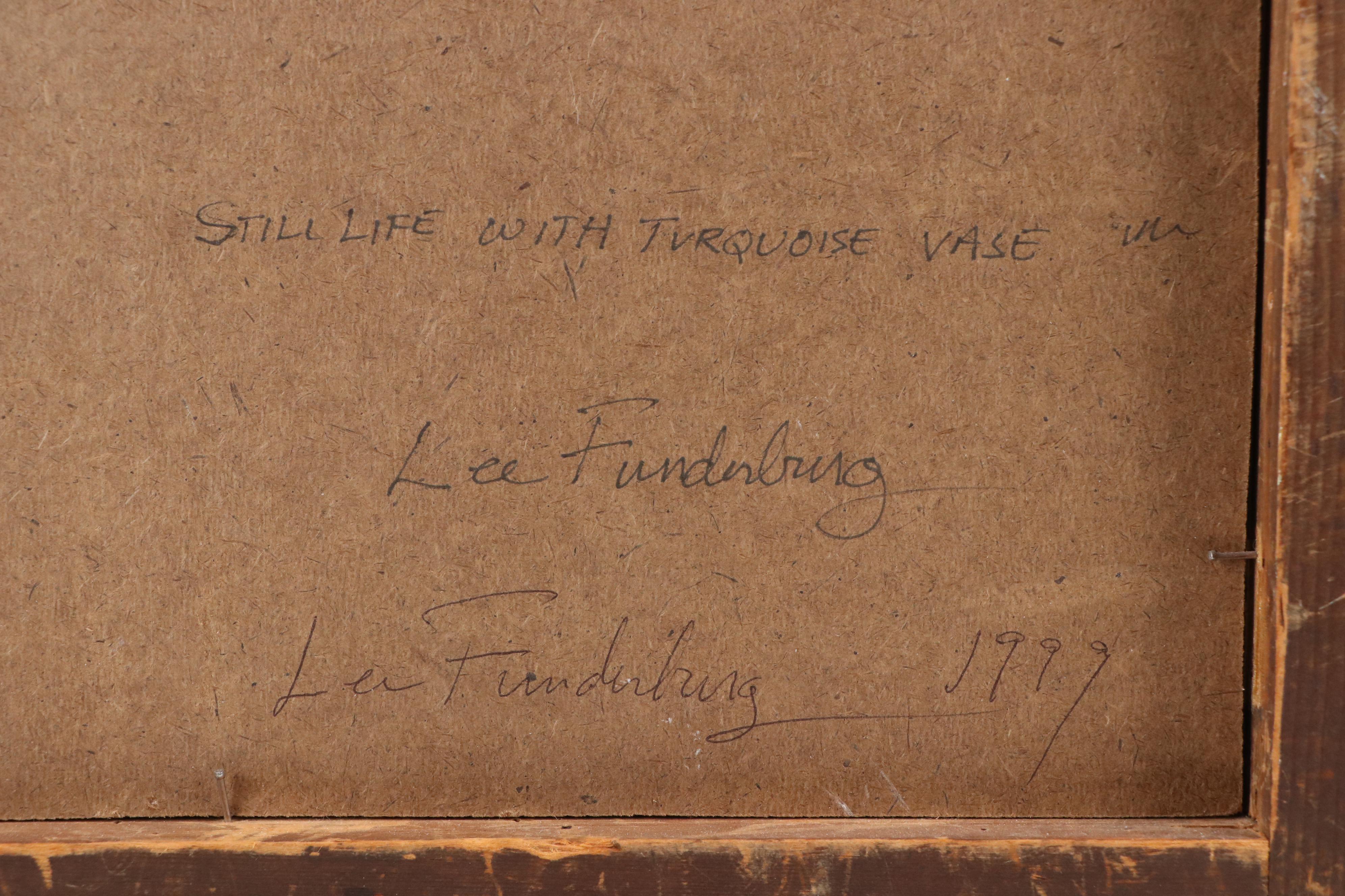 Lee Funderburg Painting "Still Life With Turquoise Vase," 1999