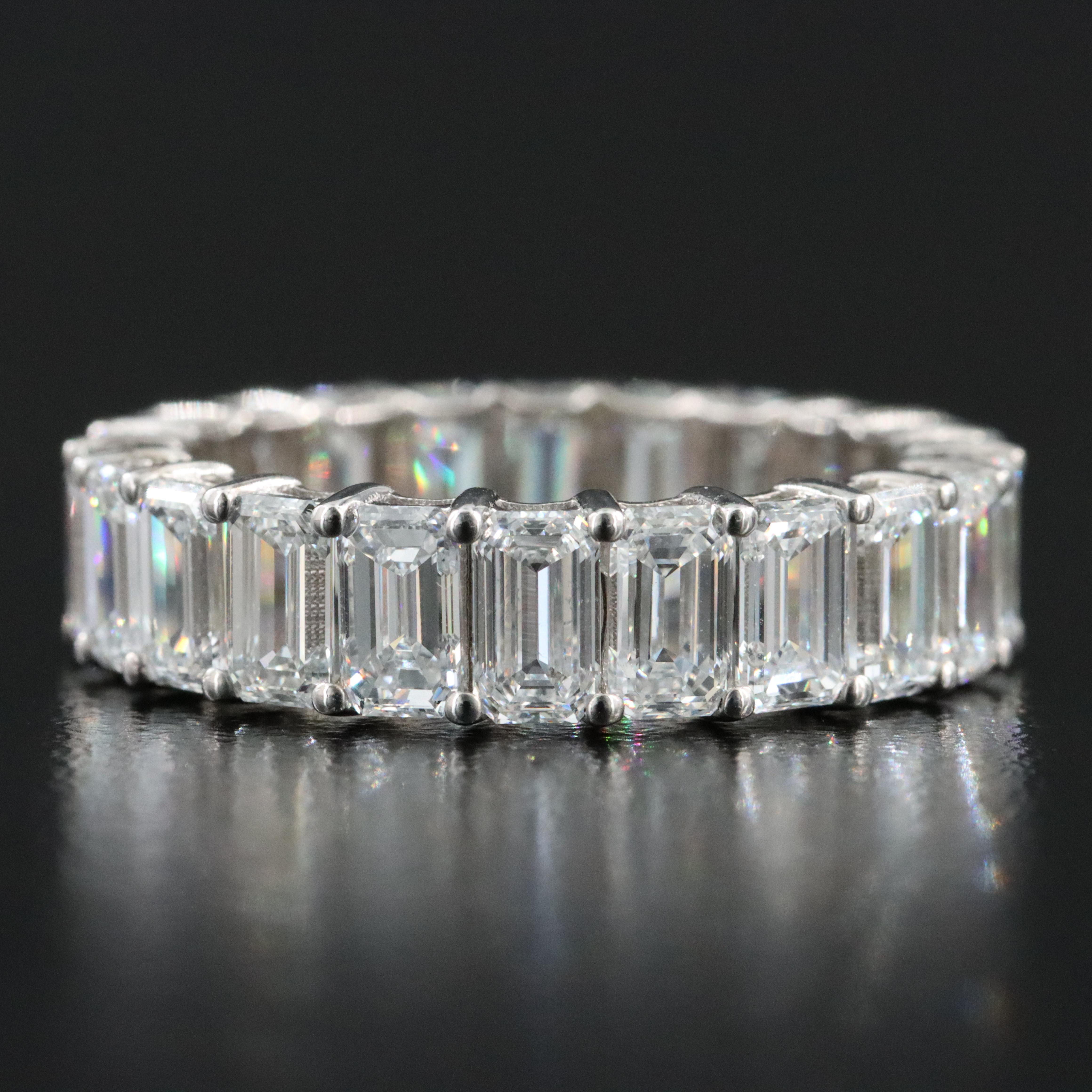 14K 7.27 CTW Lab Grown Diamond Eternity Band with IGI Report