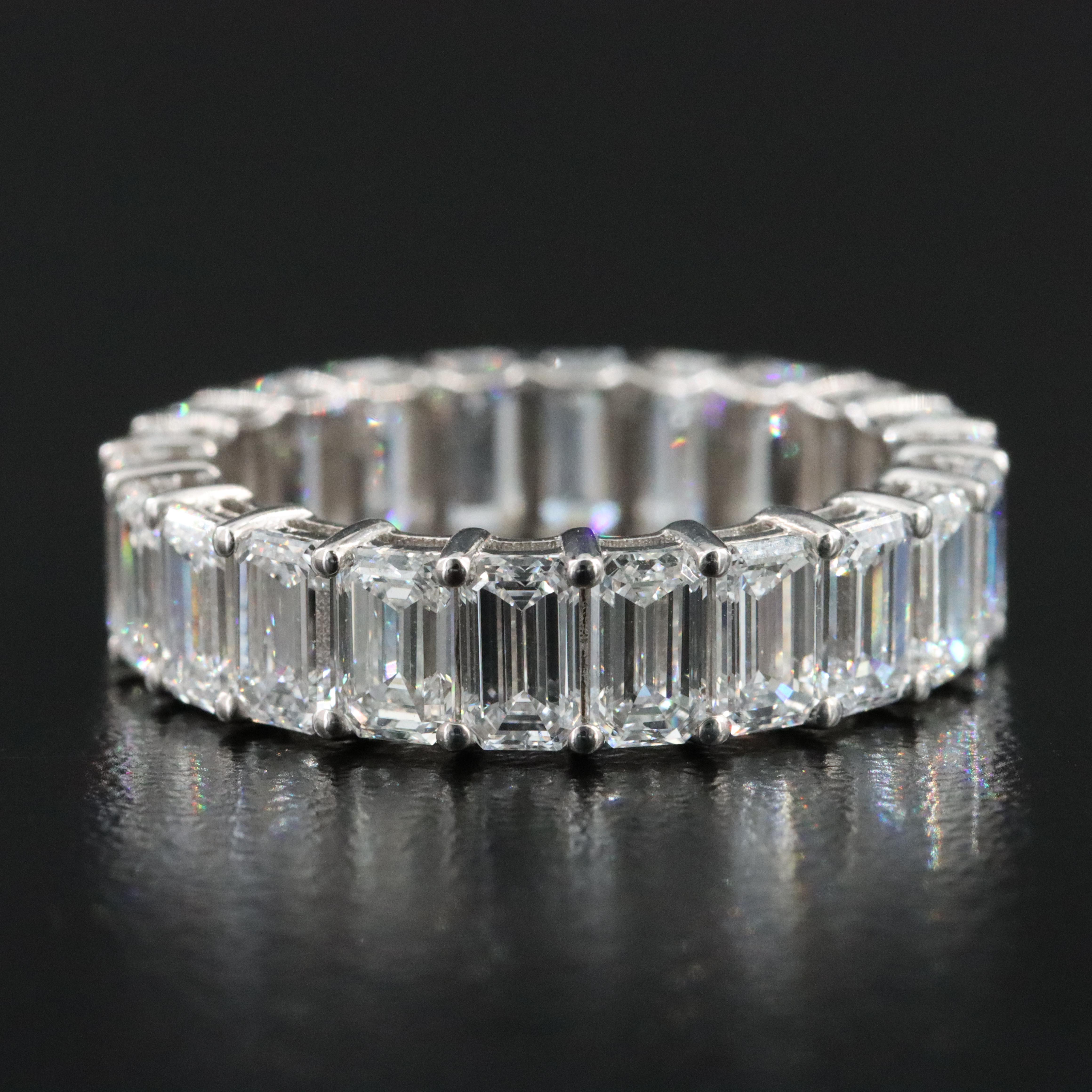 14K 7.27 CTW Lab Grown Diamond Eternity Band with IGI Report