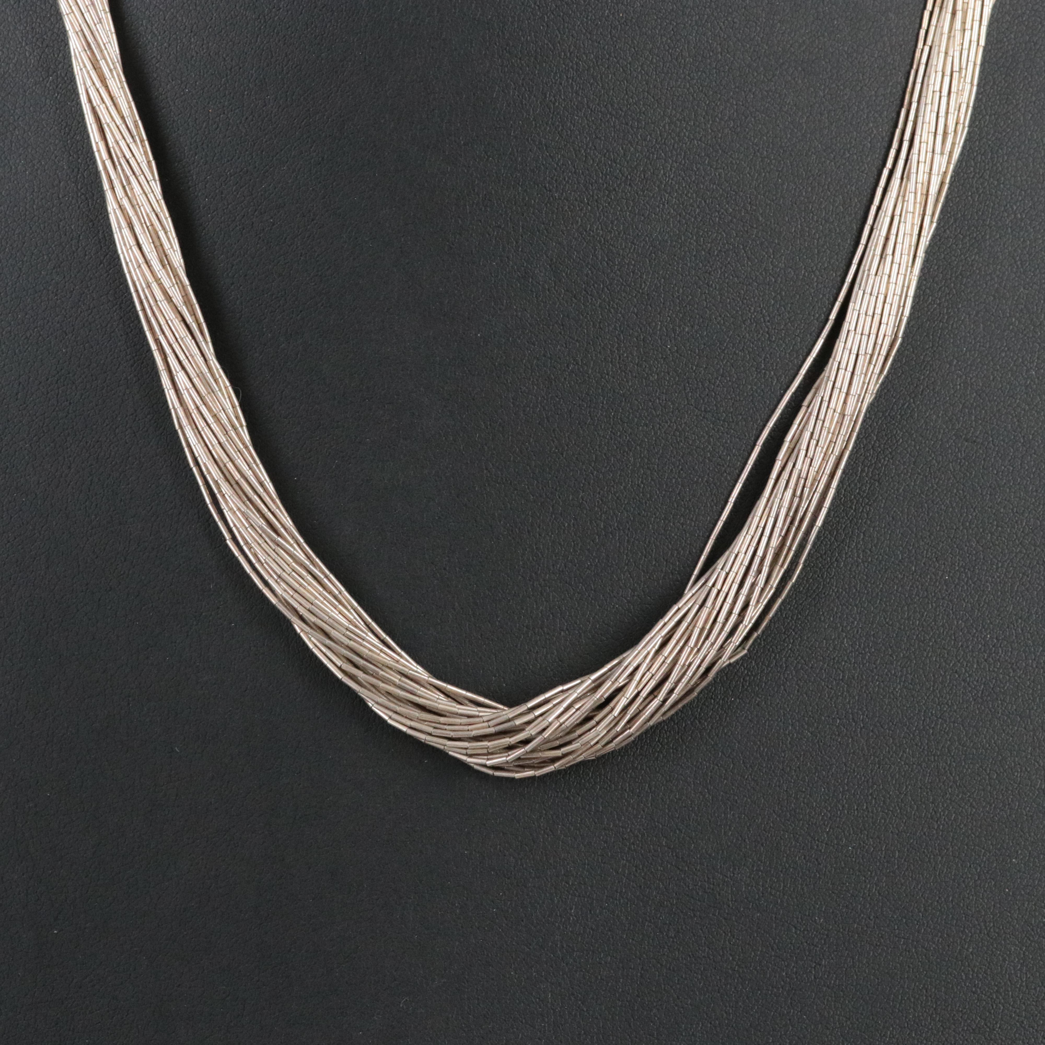 Vintage Sterling Liquid Silver Necklace