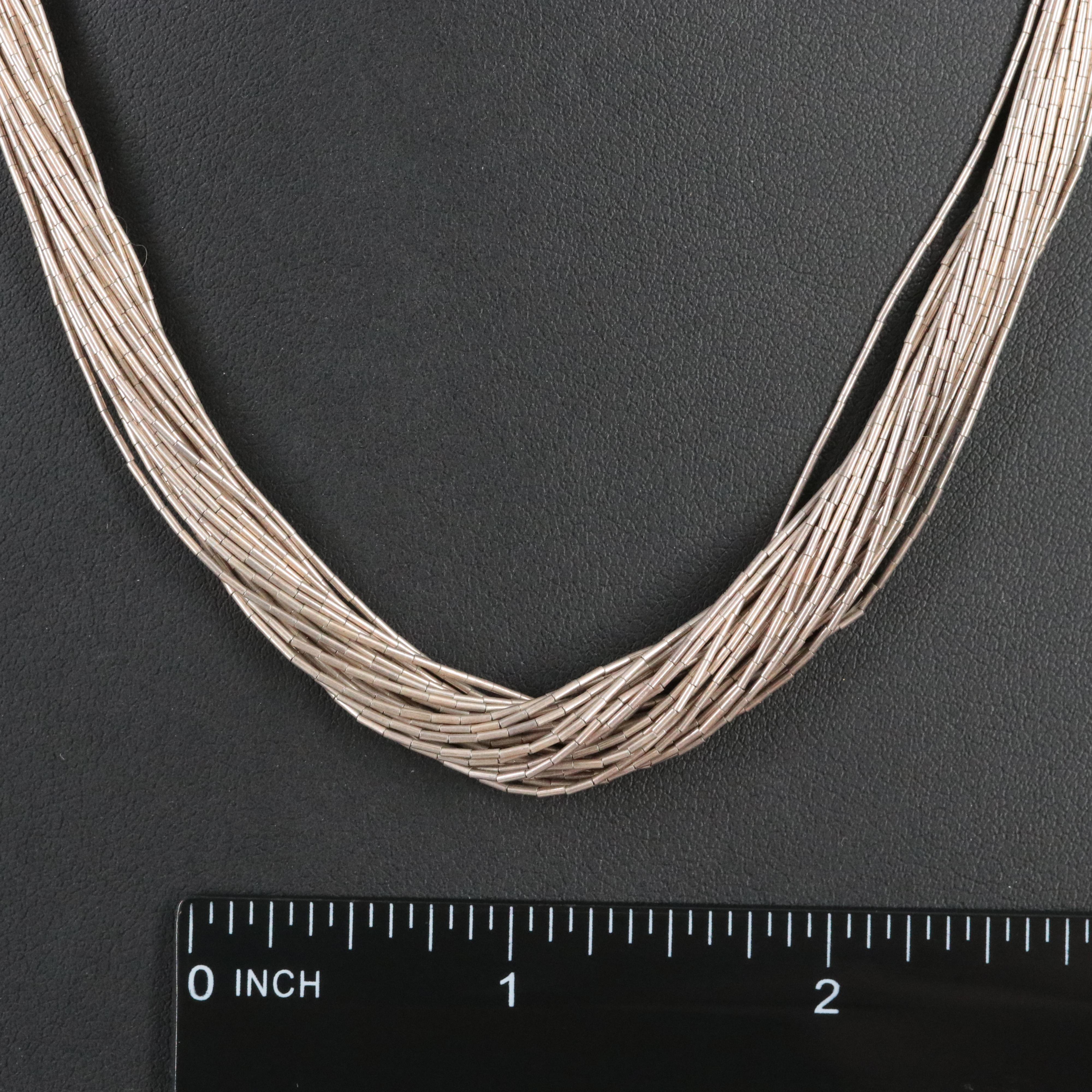 Vintage Sterling Liquid Silver Necklace