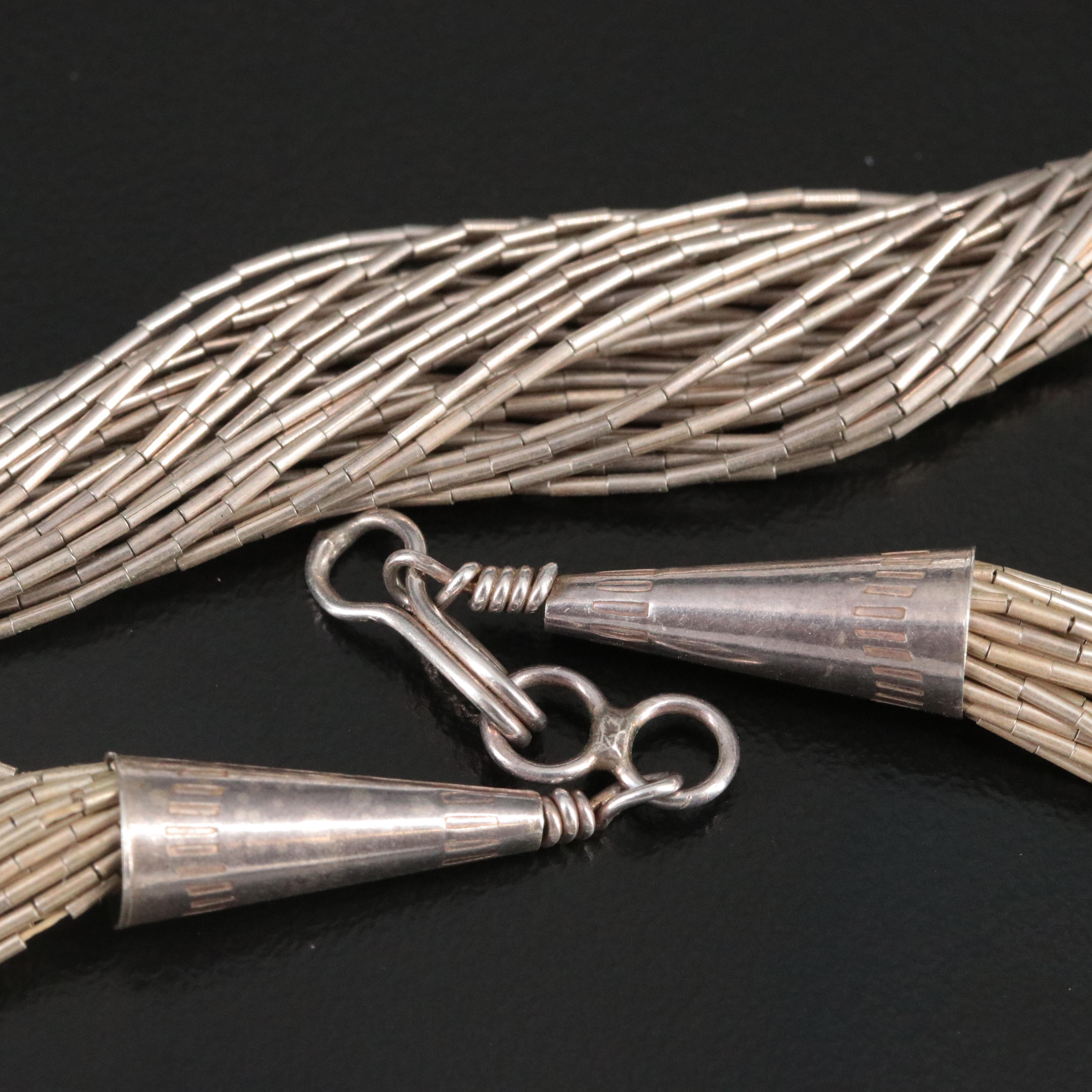 Vintage Sterling Liquid Silver Necklace