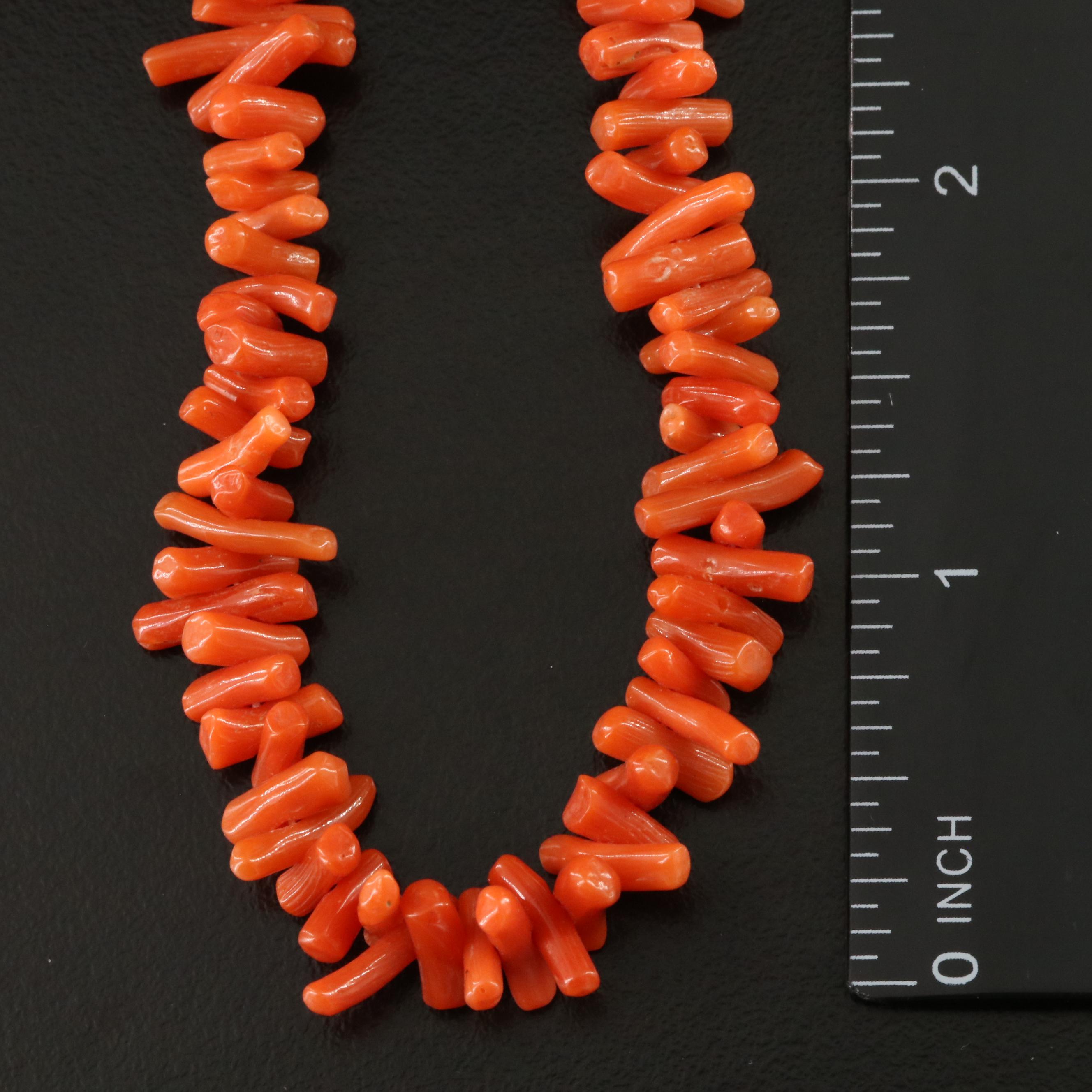 Vintage Coral Necklaces and Earrings with Sterling