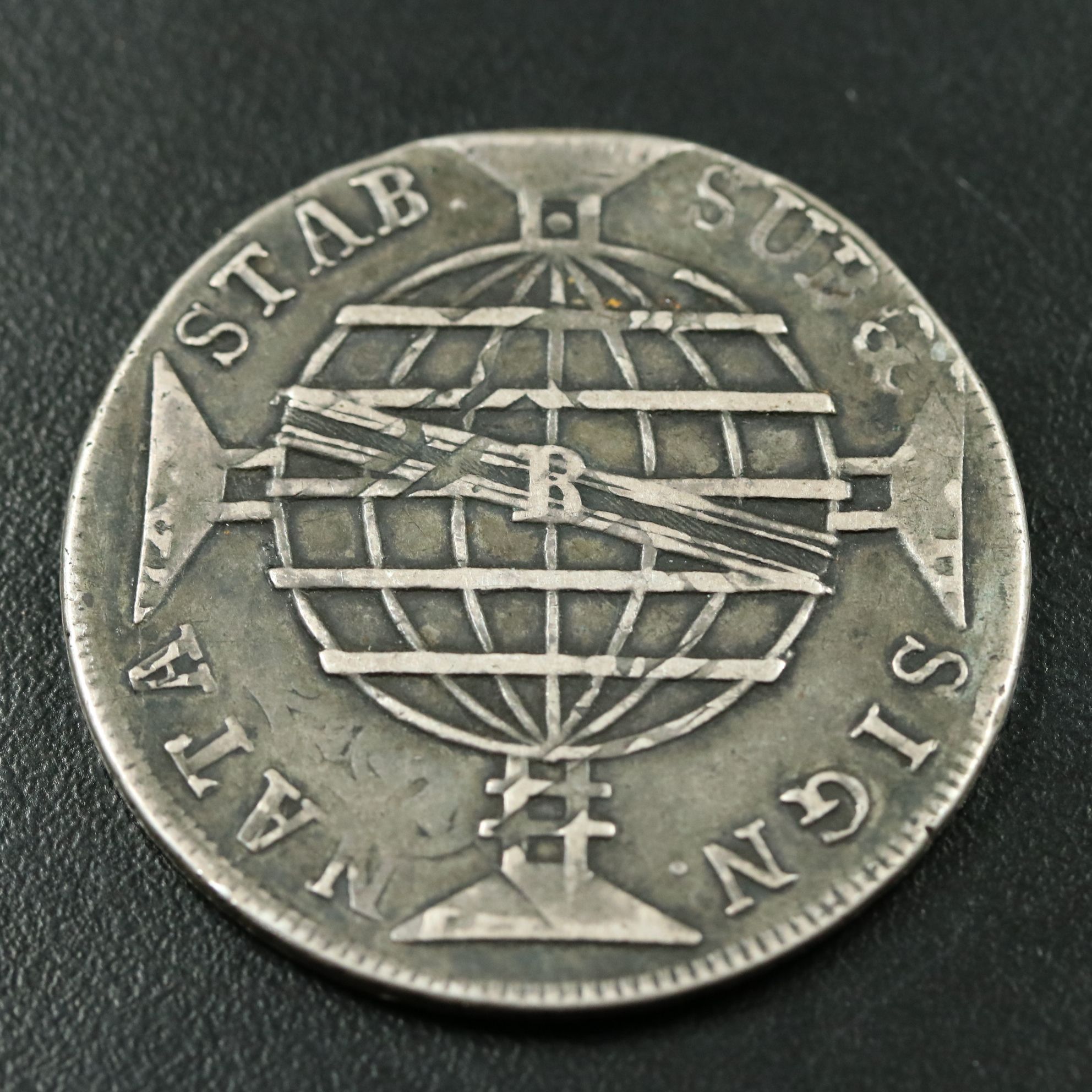 1817-R Brazil 960 Reis Silver Crown