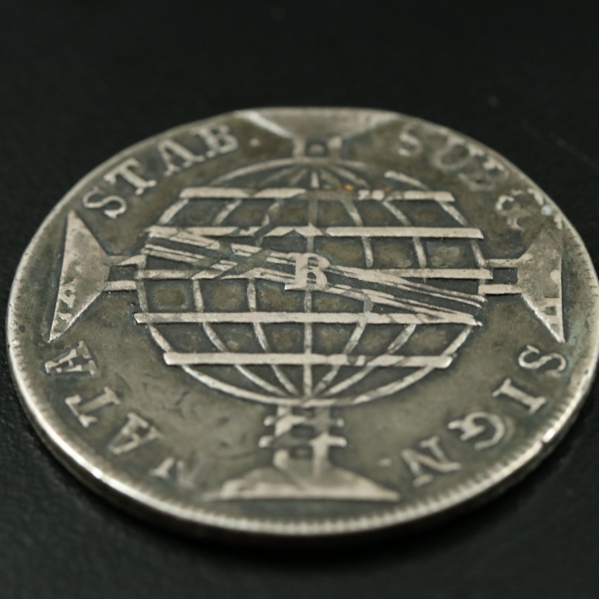 1817-R Brazil 960 Reis Silver Crown
