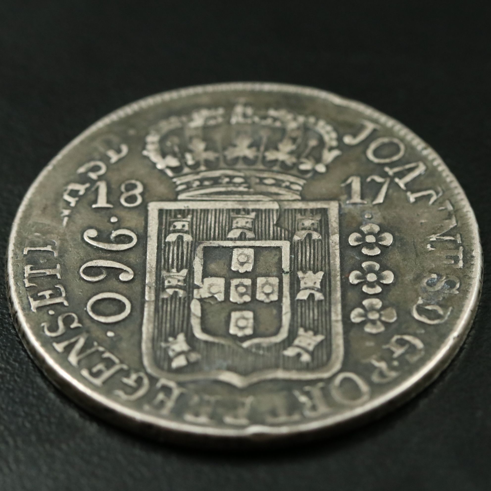 1817-R Brazil 960 Reis Silver Crown