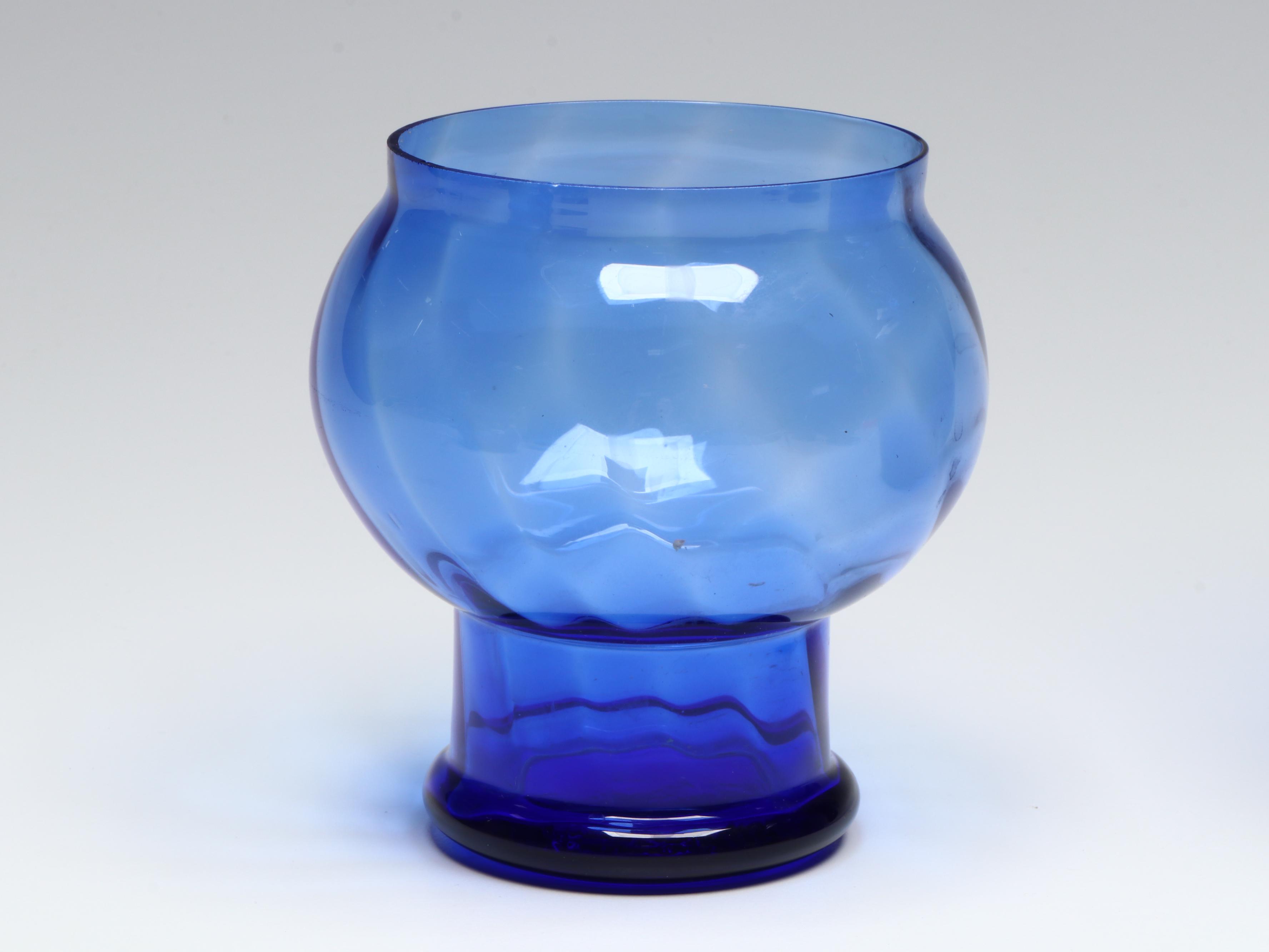 Floral Silver Plate and Cobalt Blue Glass Tray with Vases and More Tableware