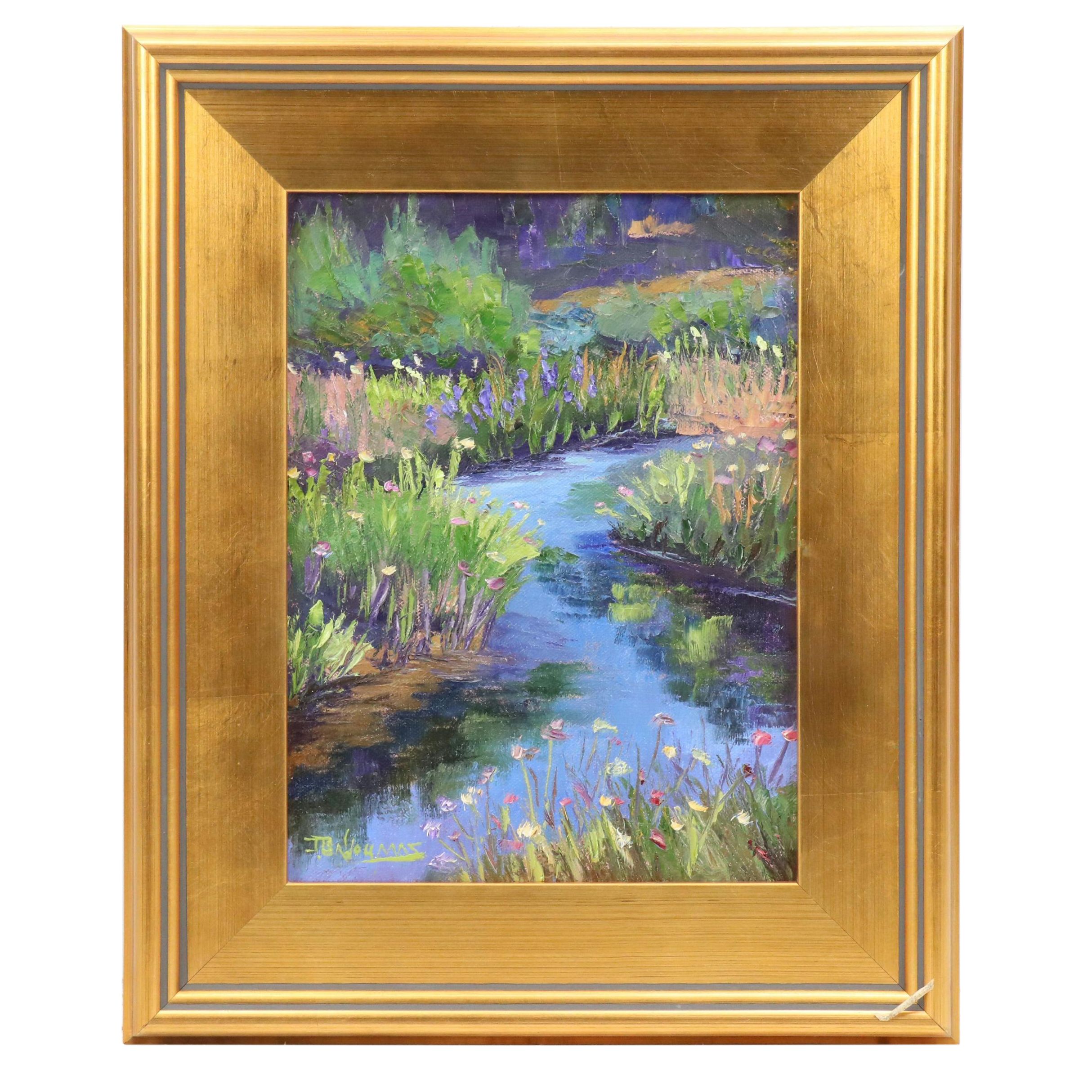 James Baldoumas Oil Painting "Flowering Stream" 2025