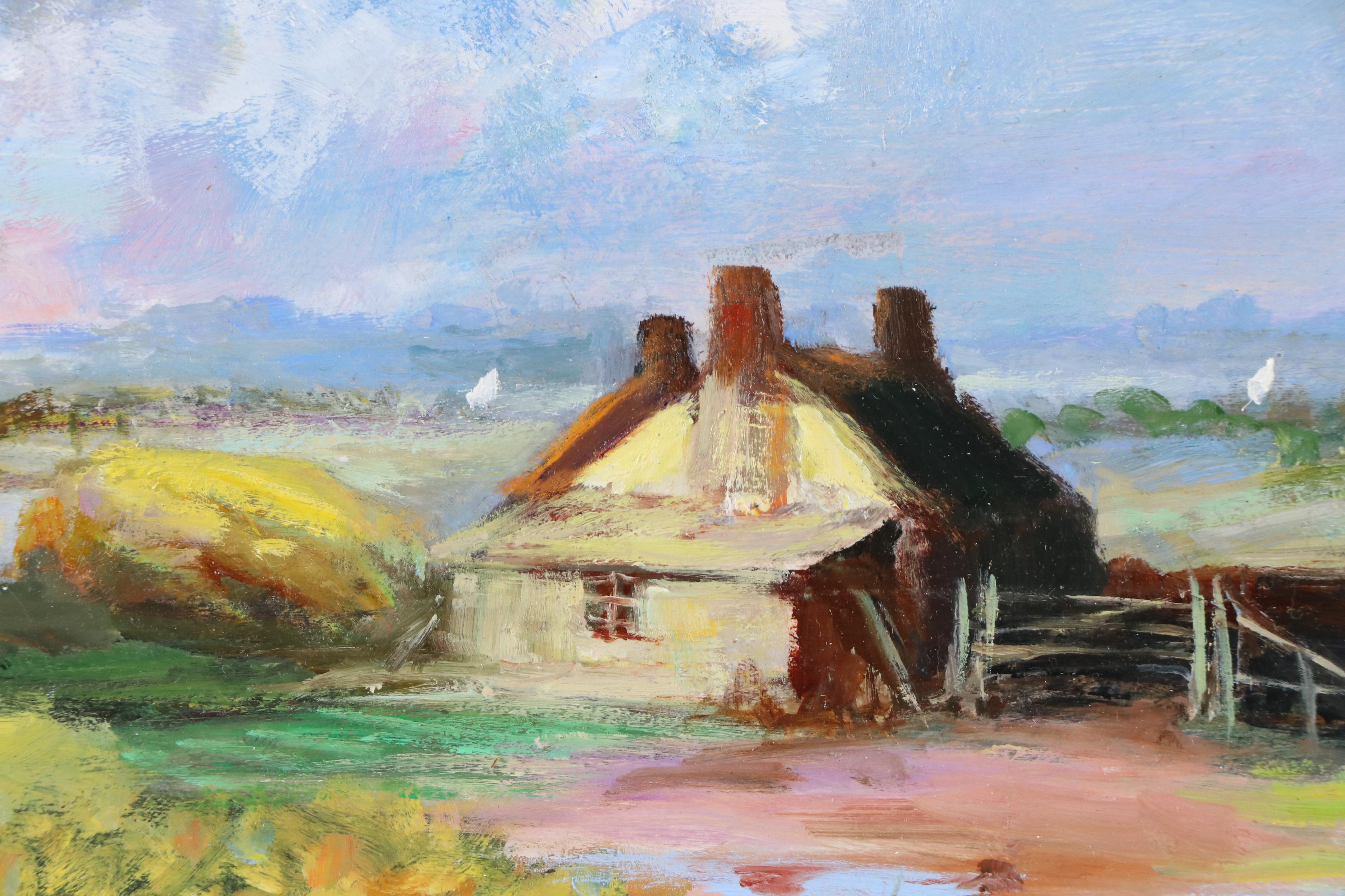 Nino Pippa Oil Painting "Remembering Van Gogh - Sunflowers by the Oise River"