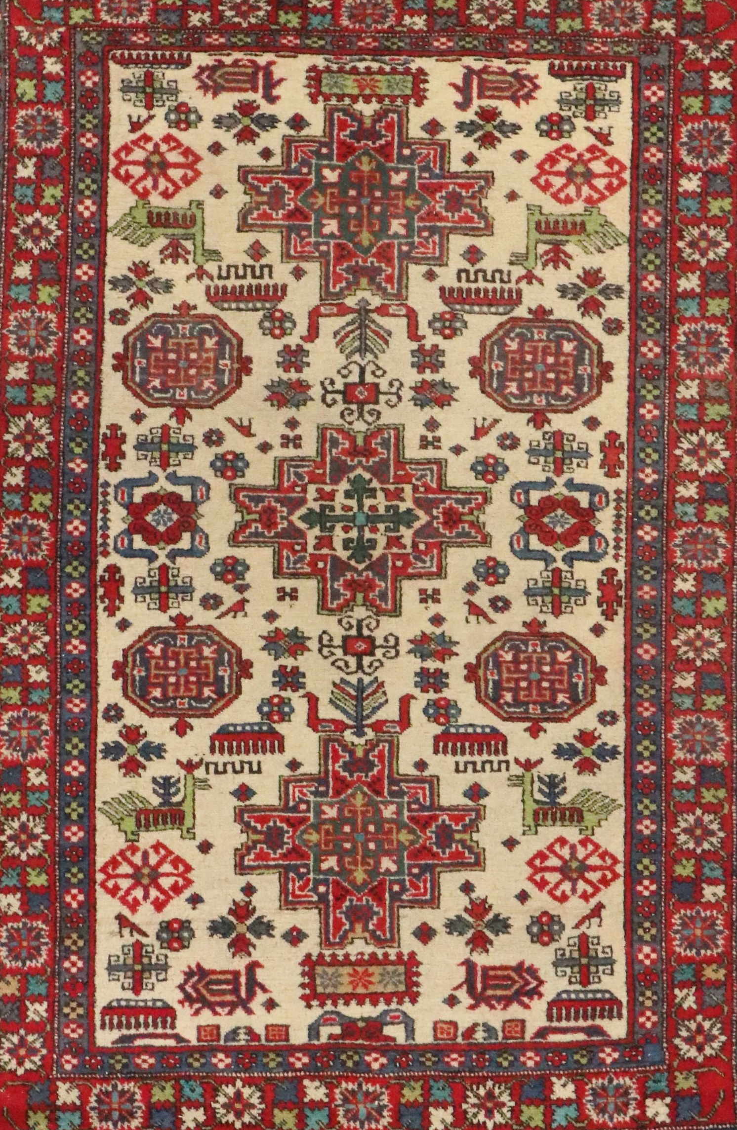 3'9 x 5'6 Hand-Knotted Caucasian Akstafa Area Rug