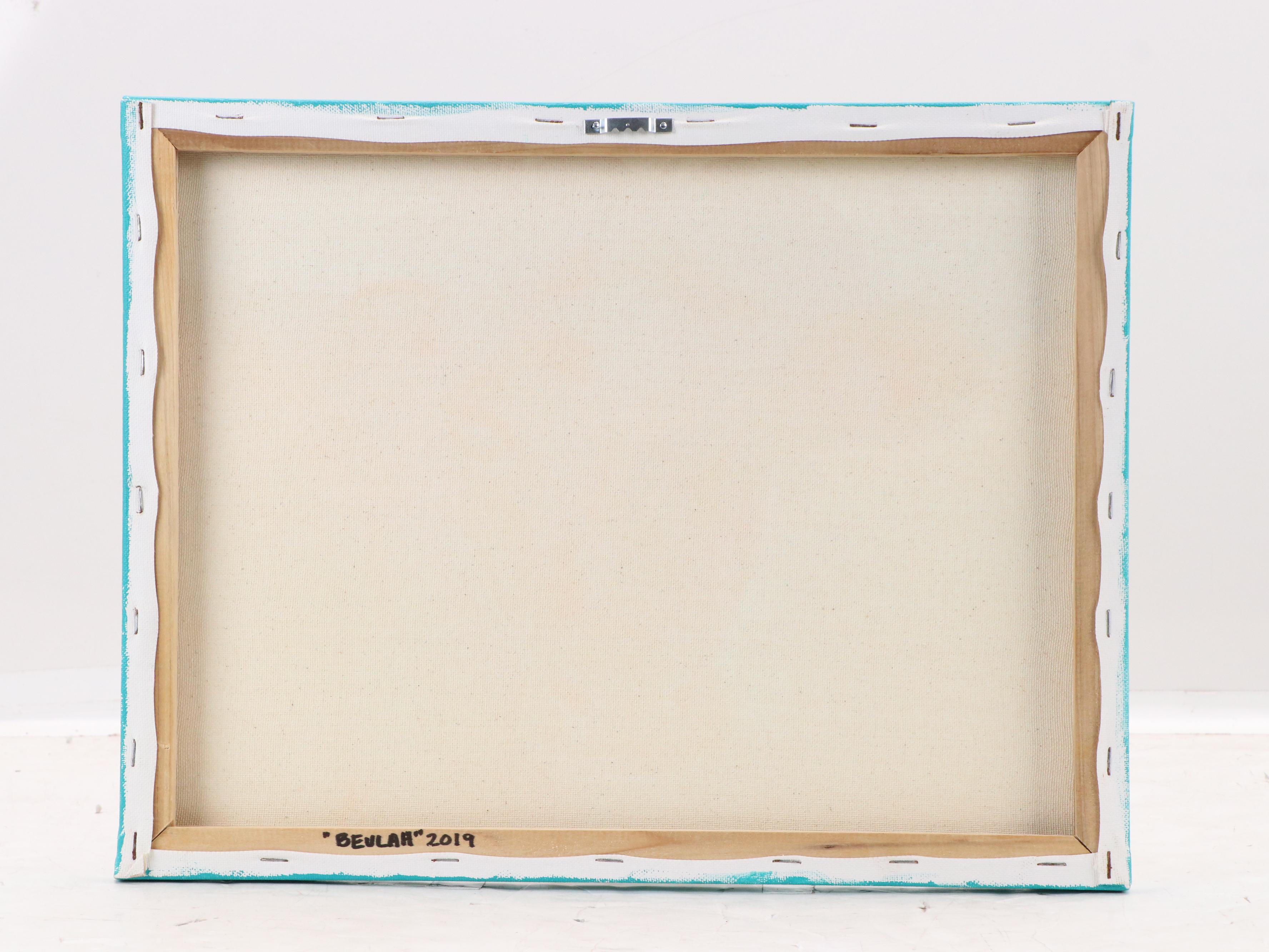 N. Langhans Cow Portrait Mixed Media Acrylic Painting "Beulah," 2019