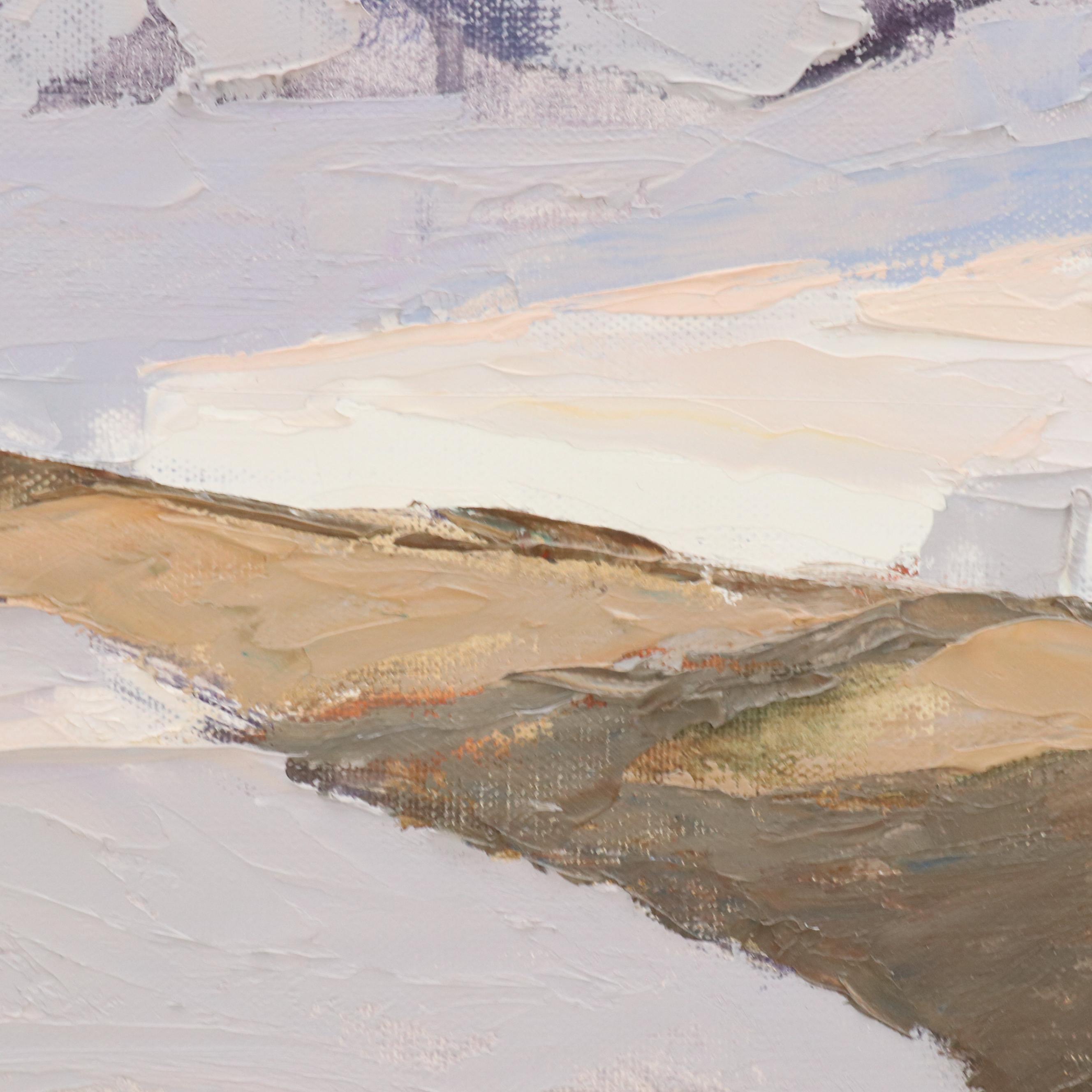 Ken Gore Palette Knife Oil Painting "Wet Snow," Late 20th Century