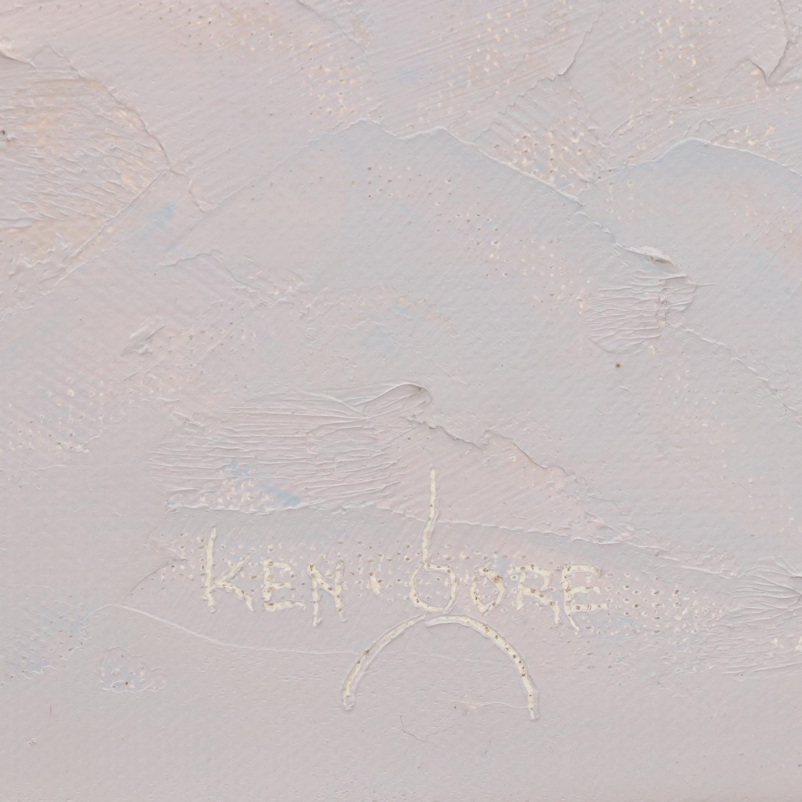 Ken Gore Palette Knife Oil Painting "Wet Snow," Late 20th Century