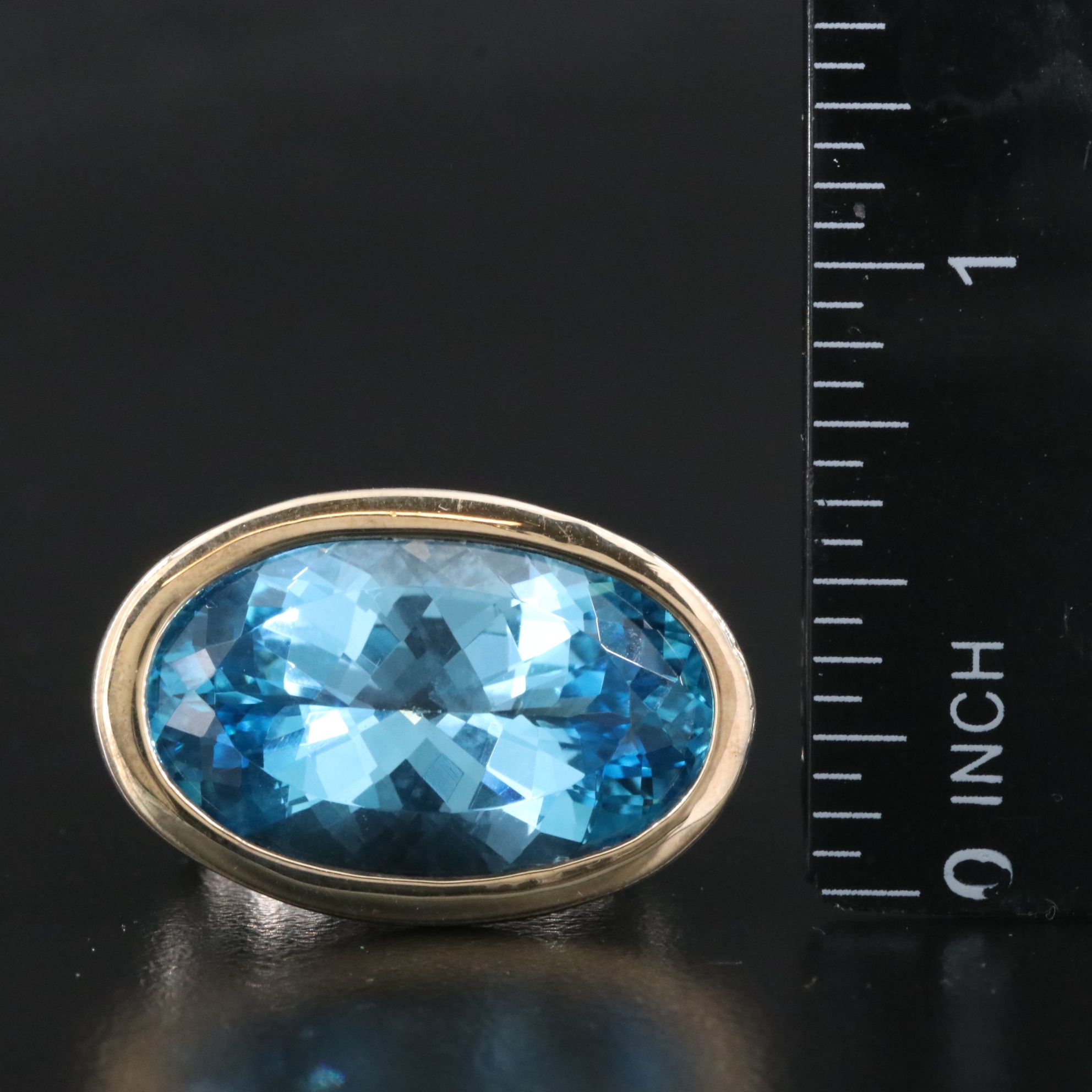 John Hardy Batu Sari Sterling and 18K Blue Topaz Ring