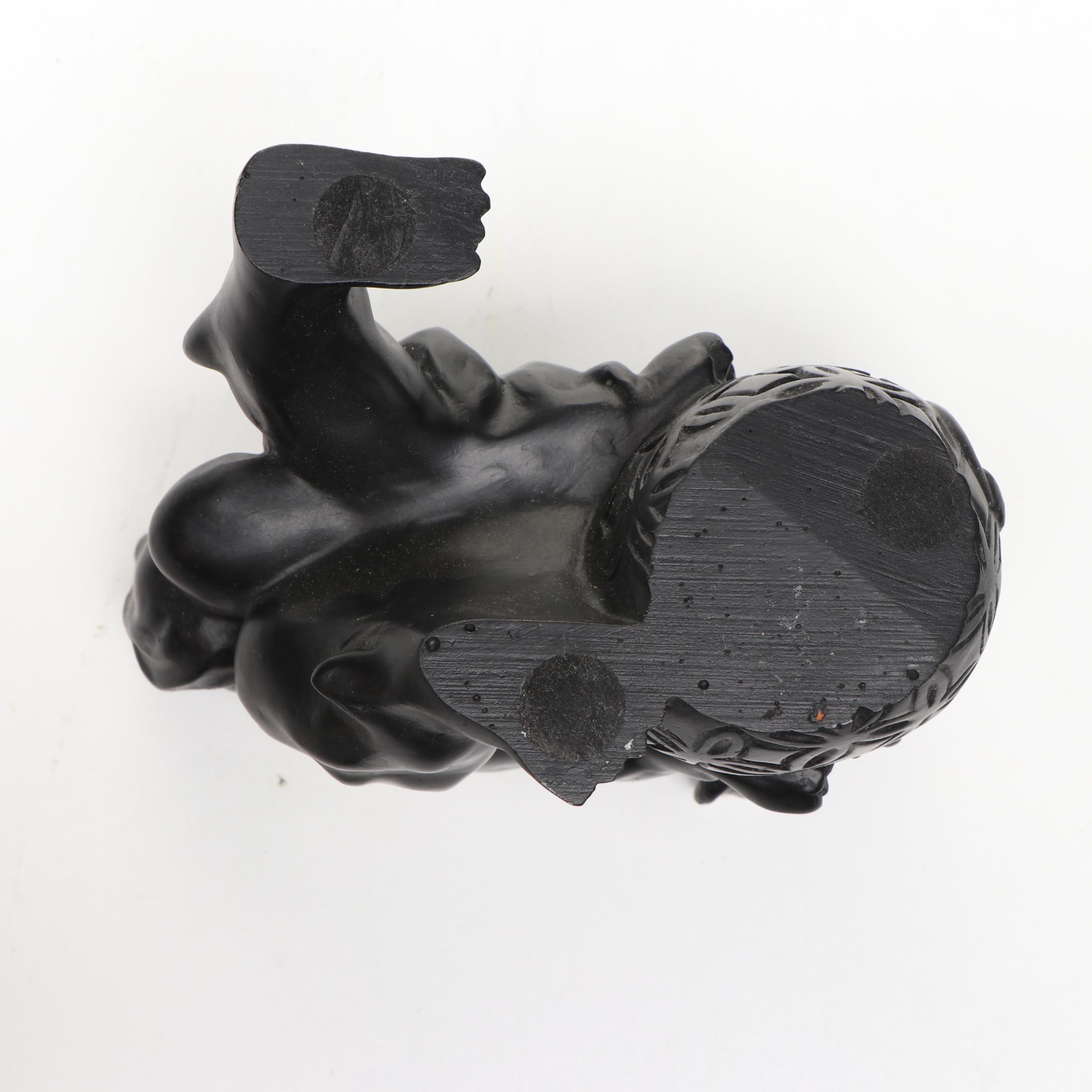 Brass Qilin on Coins, with Verdigris Qilin and Black Resin Guardian Lion