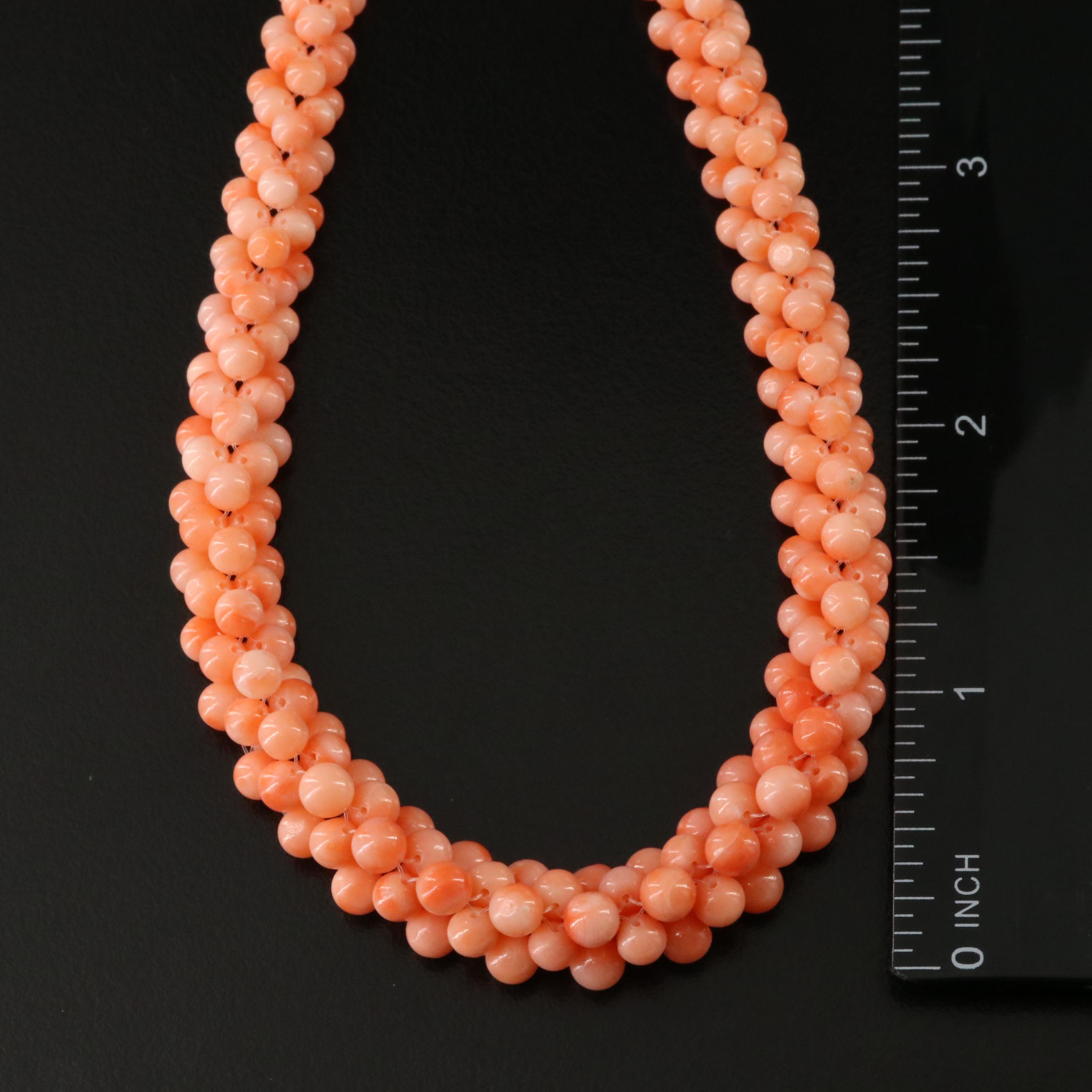 Coral Necklace Collection Including 14K and Sterling